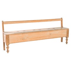 Antique Turn of the Century French Wooden Bench