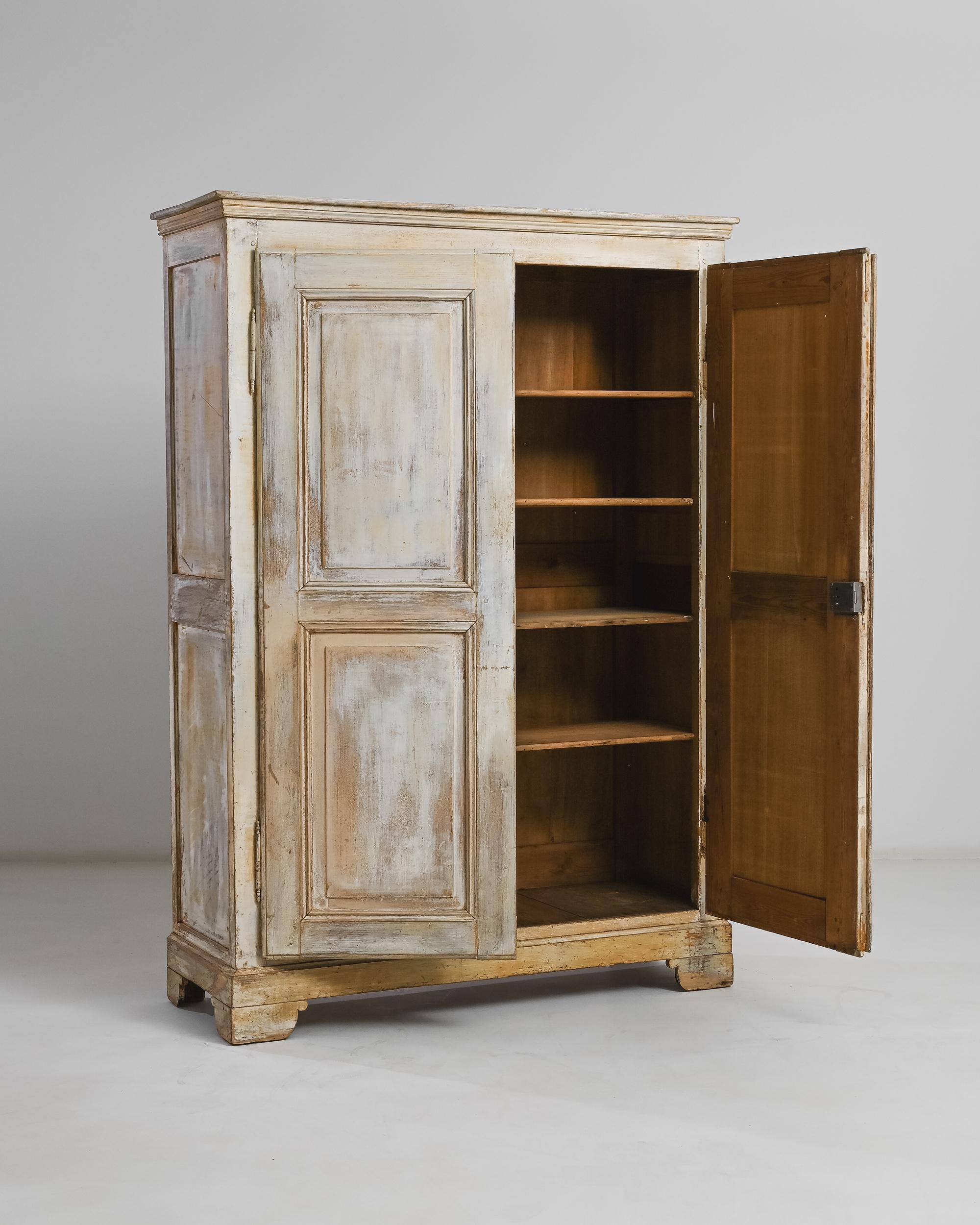 Patinated Turn of the Century French Wooden Cabinet