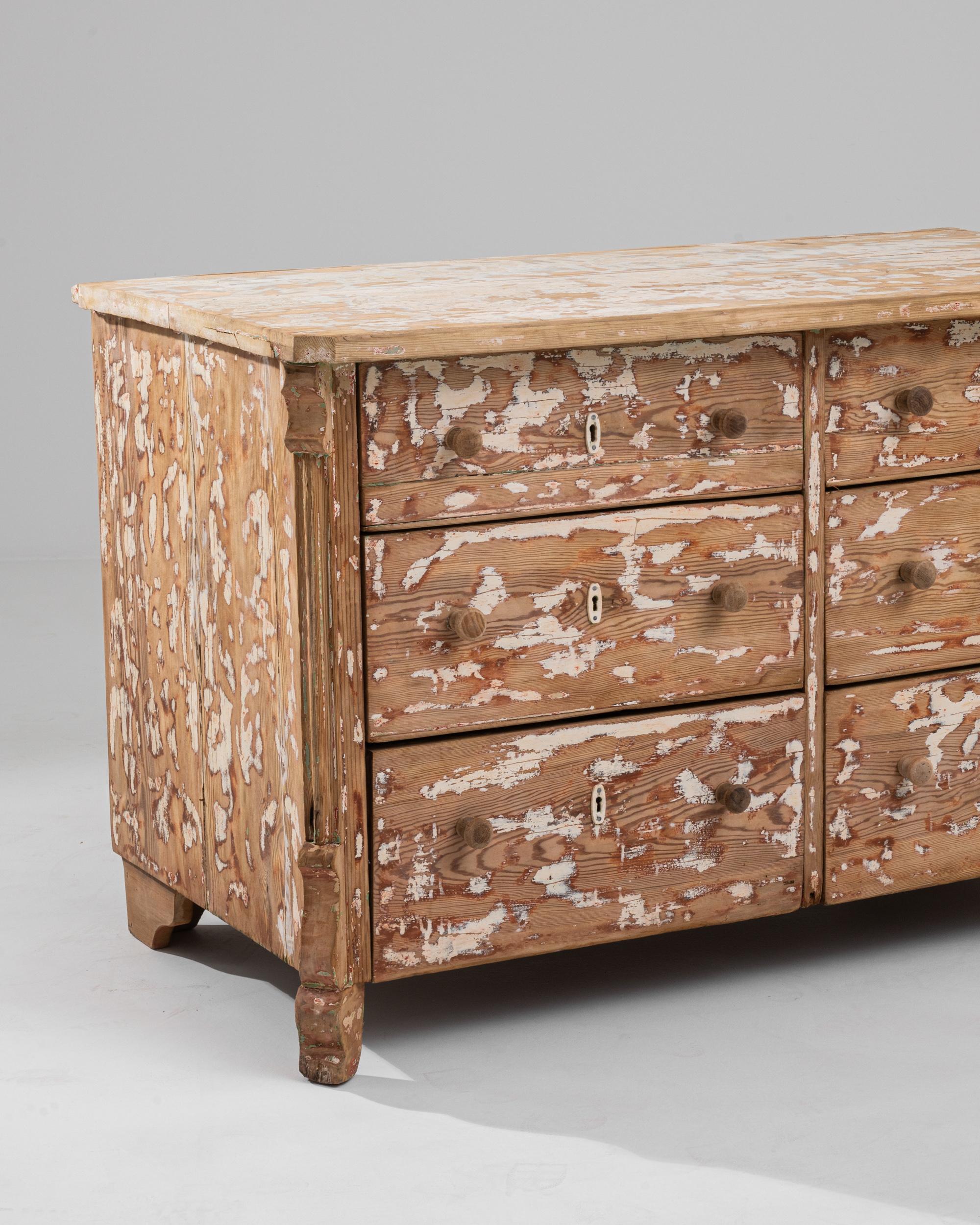 Turn of the Century French Wooden Chest of Drawers For Sale 3