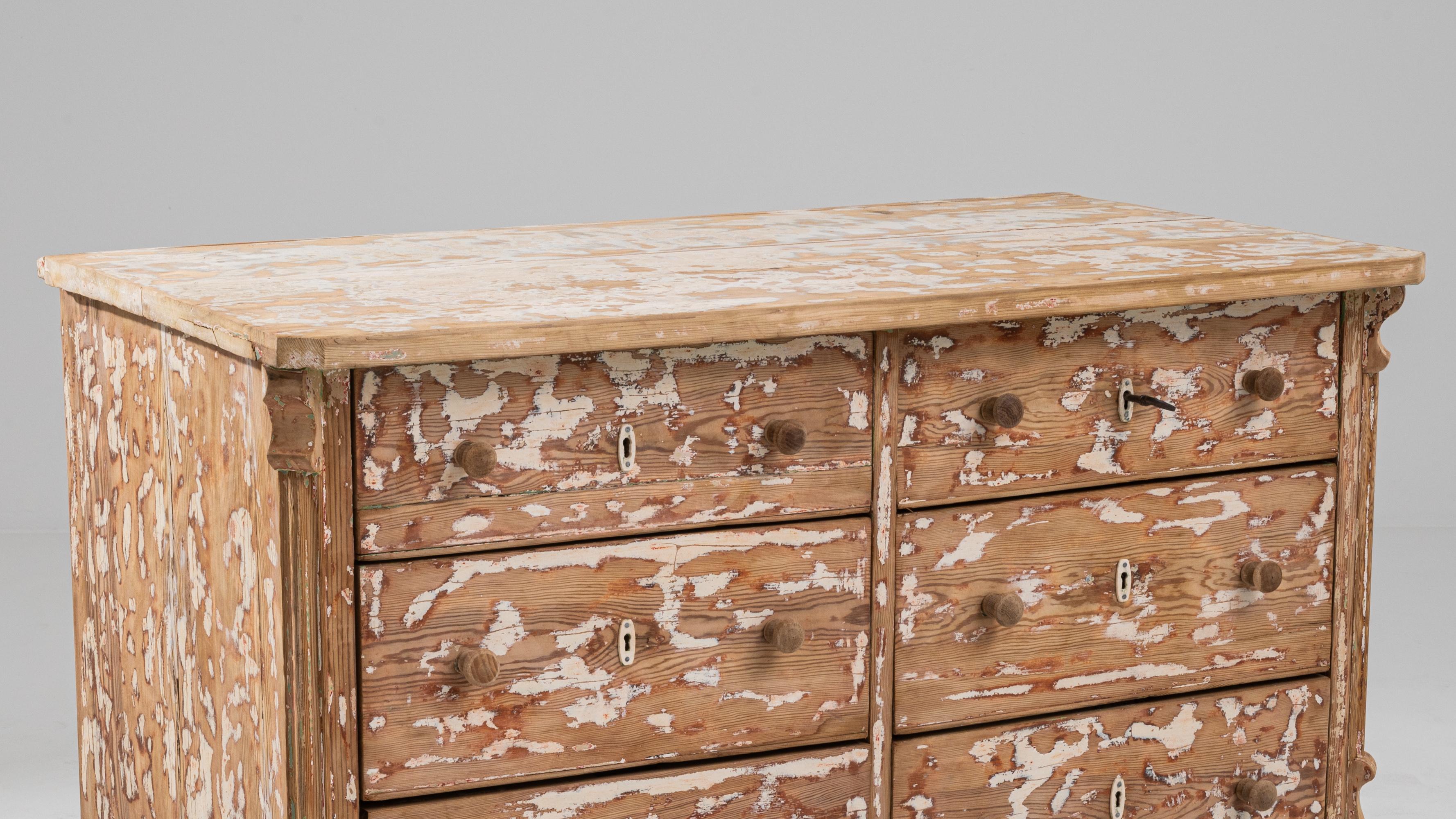 Turn of the Century French Wooden Chest of Drawers For Sale 4