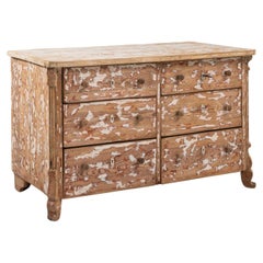 Used Turn of the Century French Wooden Chest of Drawers