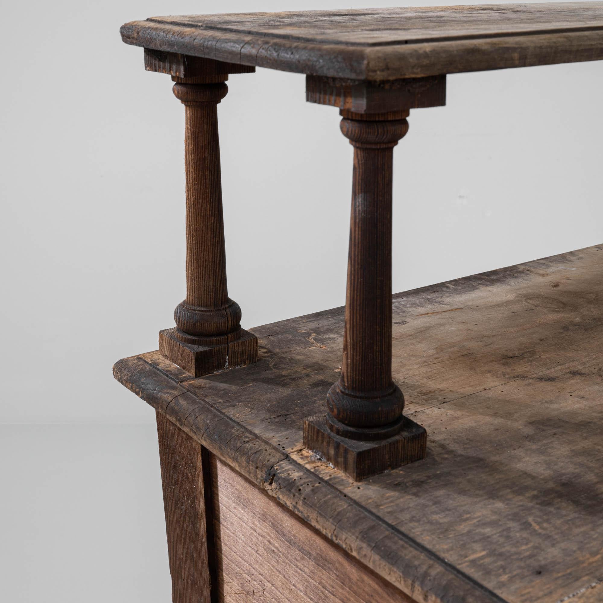 Turn of the Century French Wooden Desk 7