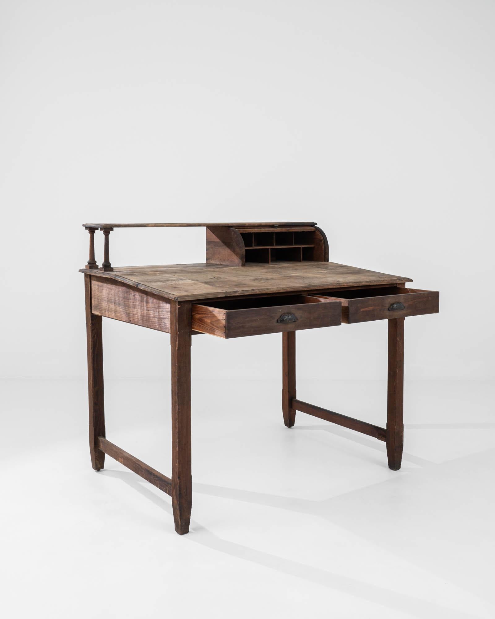 Turn of the Century French Wooden Desk 1