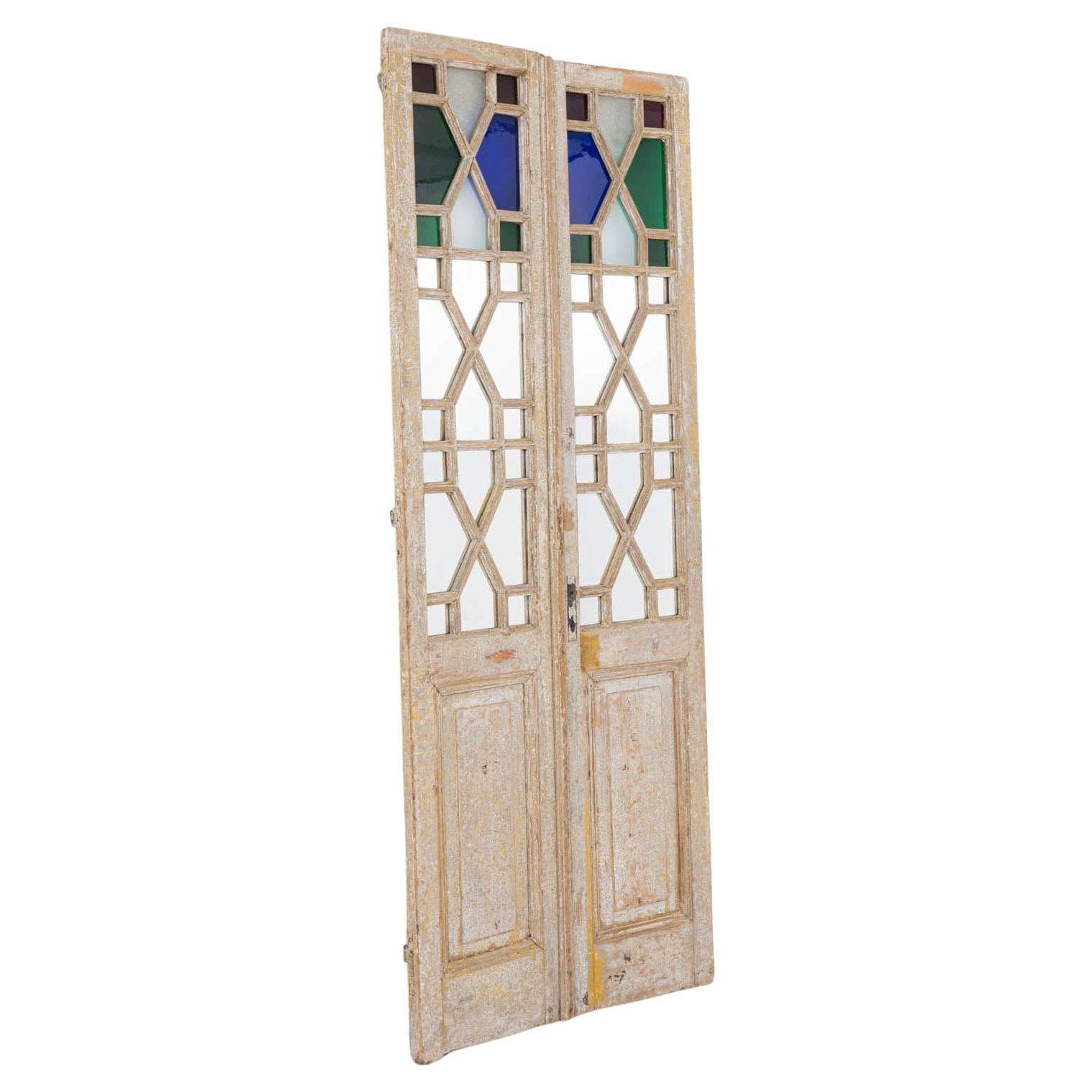 Turn of the Century French Wooden Doors, a Pair