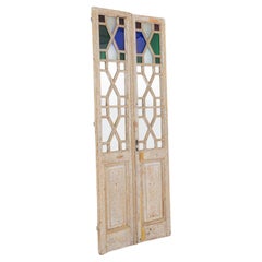 Used Turn of the Century French Wooden Doors, a Pair