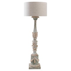 Turn of the Century French Wooden Floor Lamp