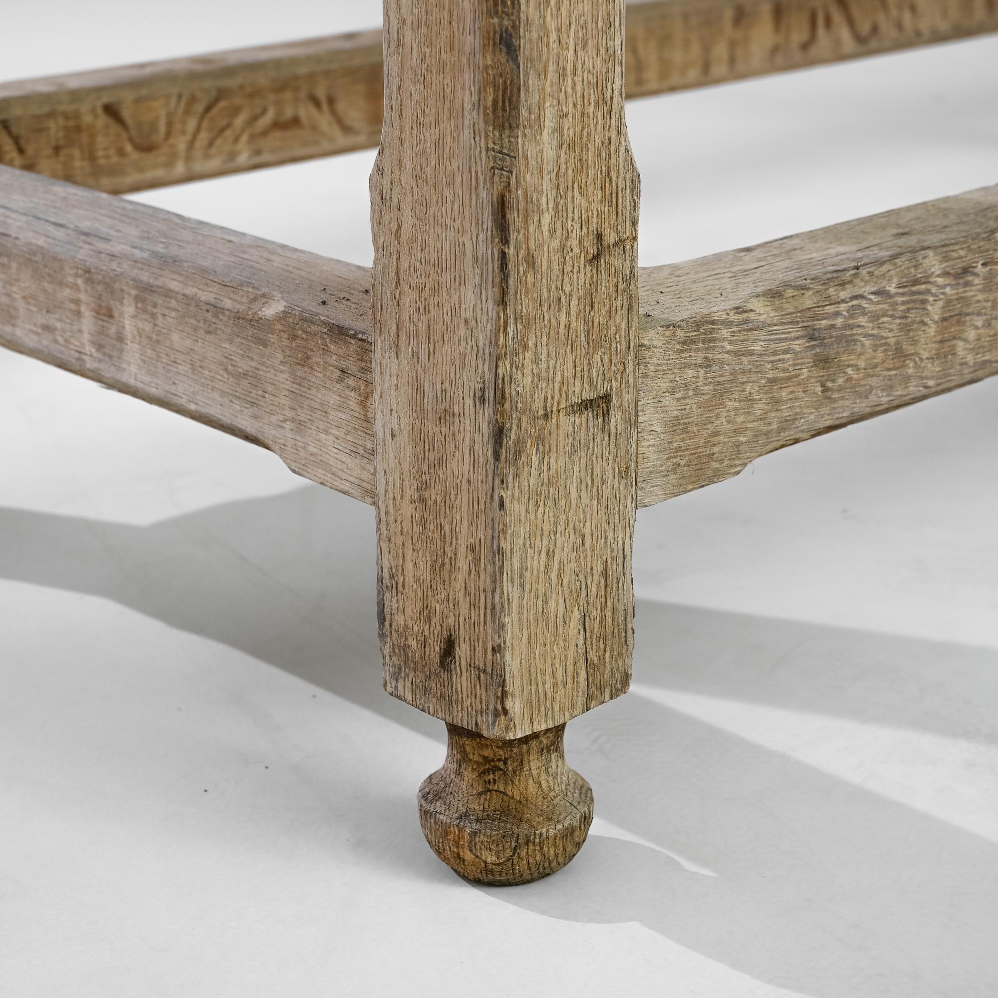 Oak Turn of the Century French Wooden Table