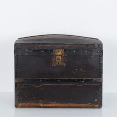 Turn of the Century French Wooden Travel Chest