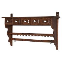 Turn of the Century French Wooden Wall Shelf