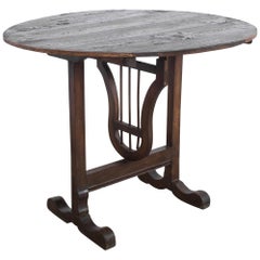 Turn of the Century French Wooden Wine Table