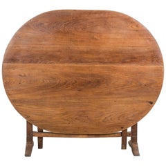 Turn of the Century French Wooden Wine Tasting Table