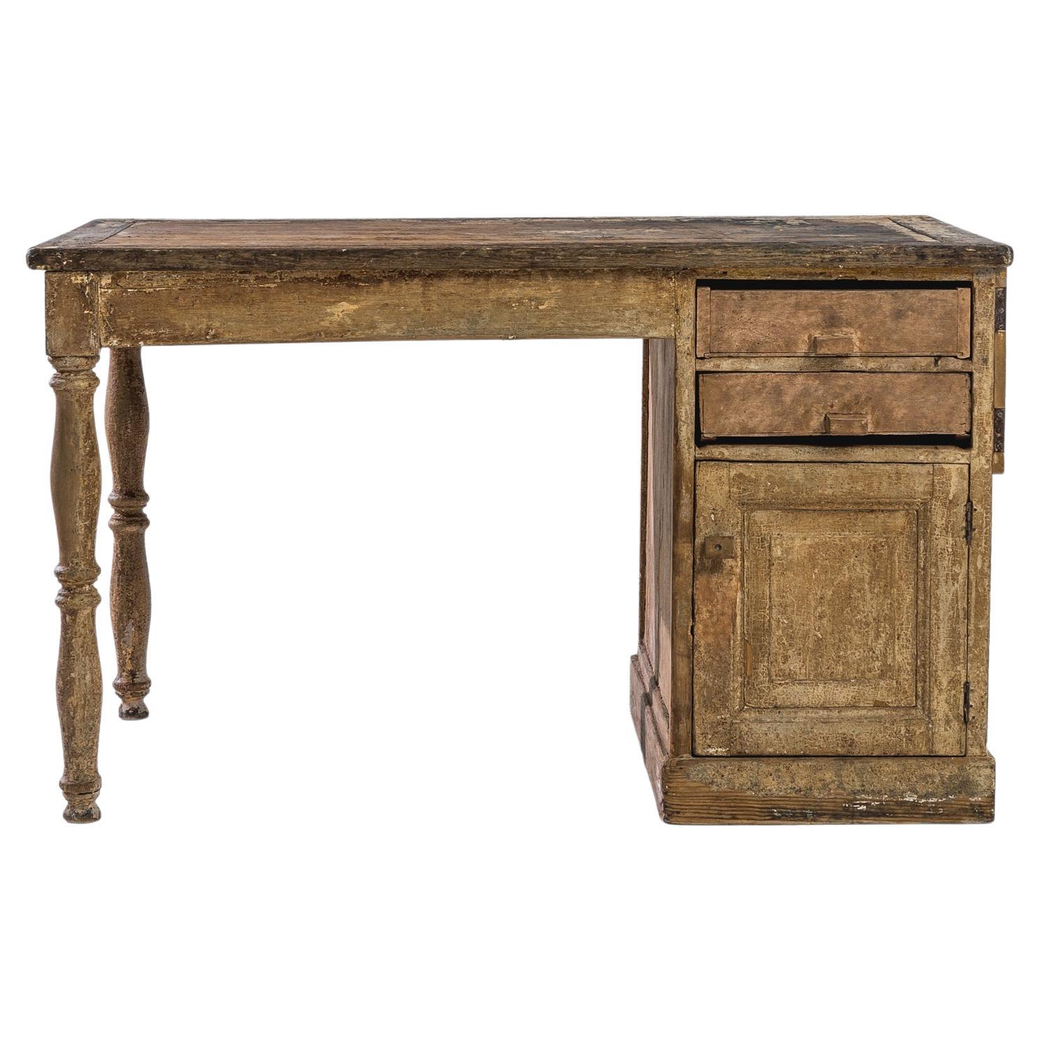 Turn of the Century French Writing Desk with Original Patina For Sale at  1stDibs