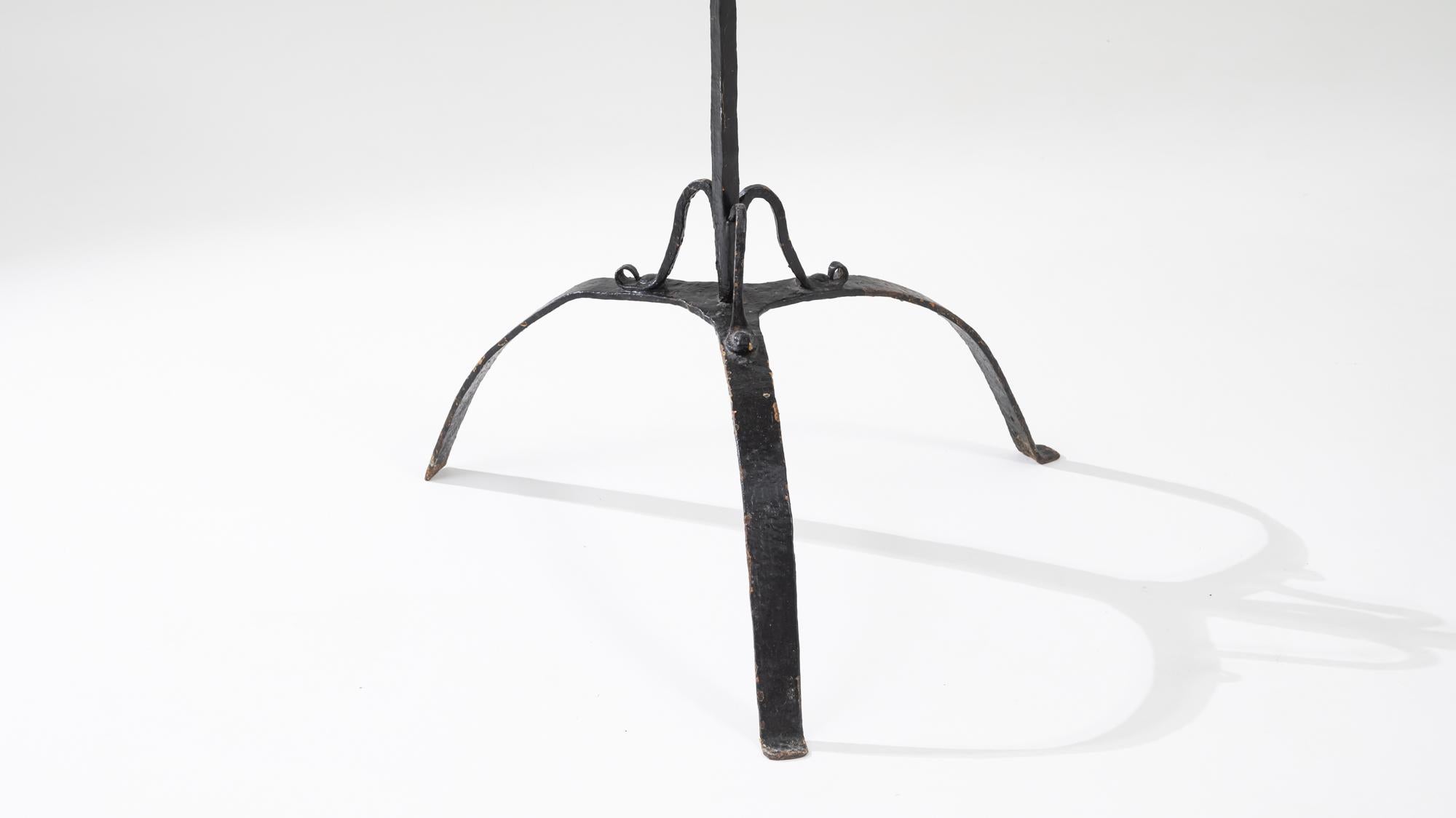 Turn of the Century French Wrought Iron Candelabra Table 3