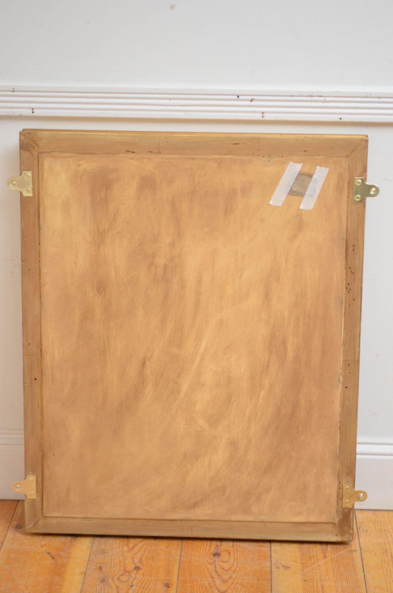 Specchio da parete in legno dorato di fine secolo H85cm in vendita 6
