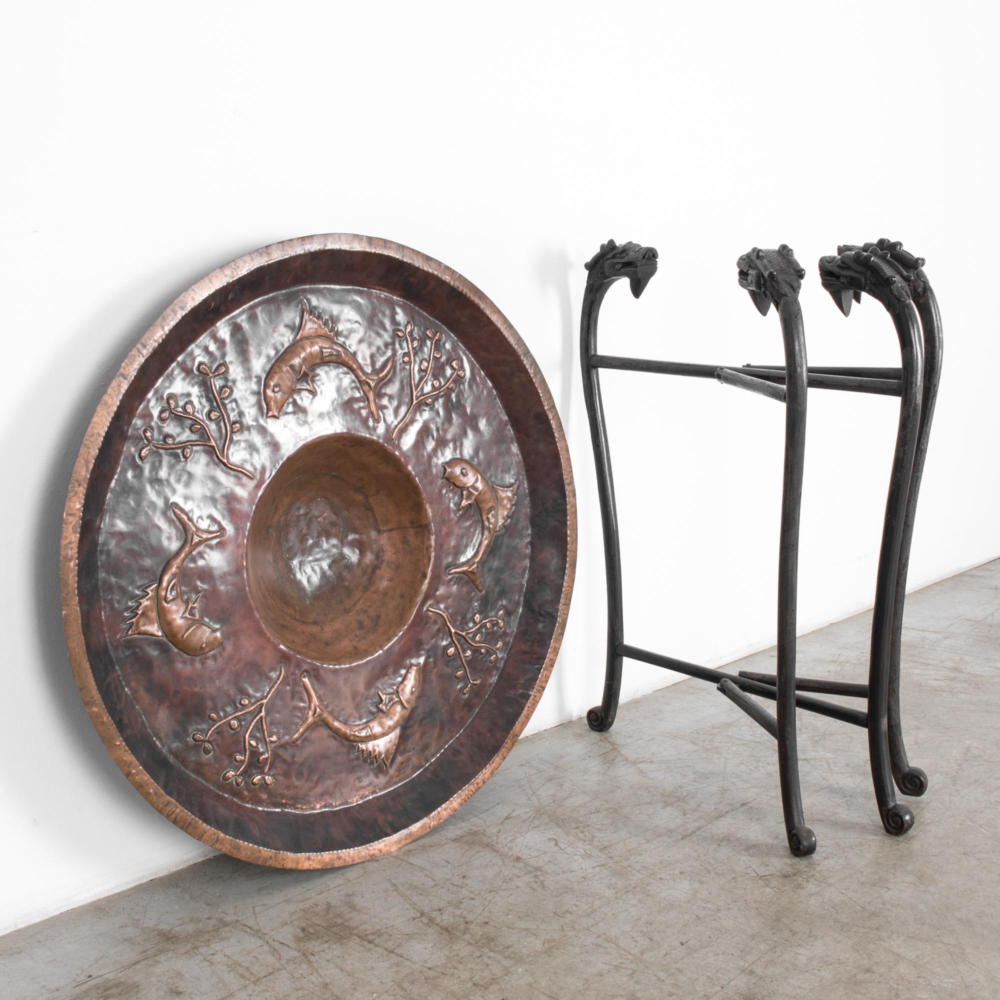 Turn of the Century Indian Copper Tray Table 8
