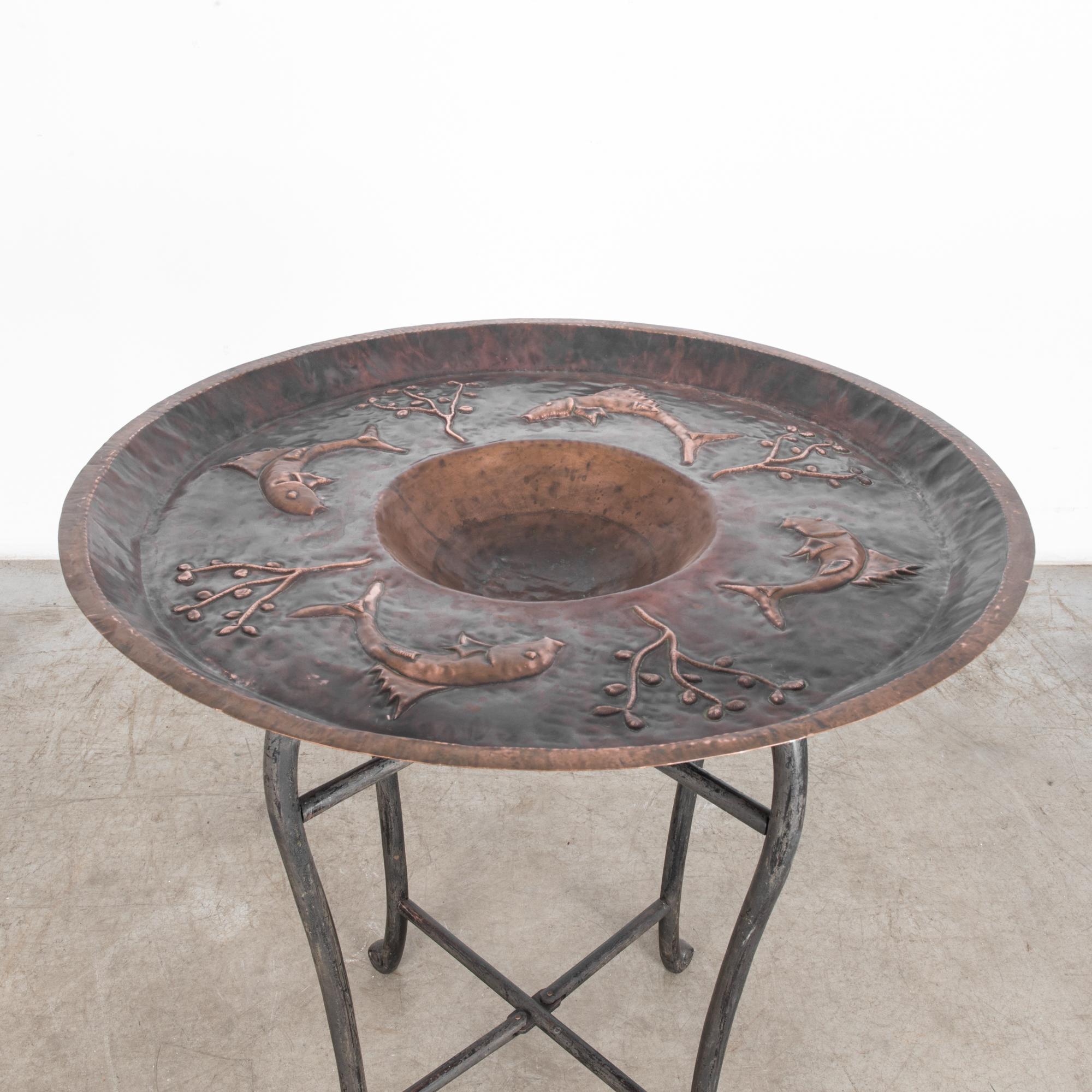 Asian Turn of the Century Indian Copper Tray Table 