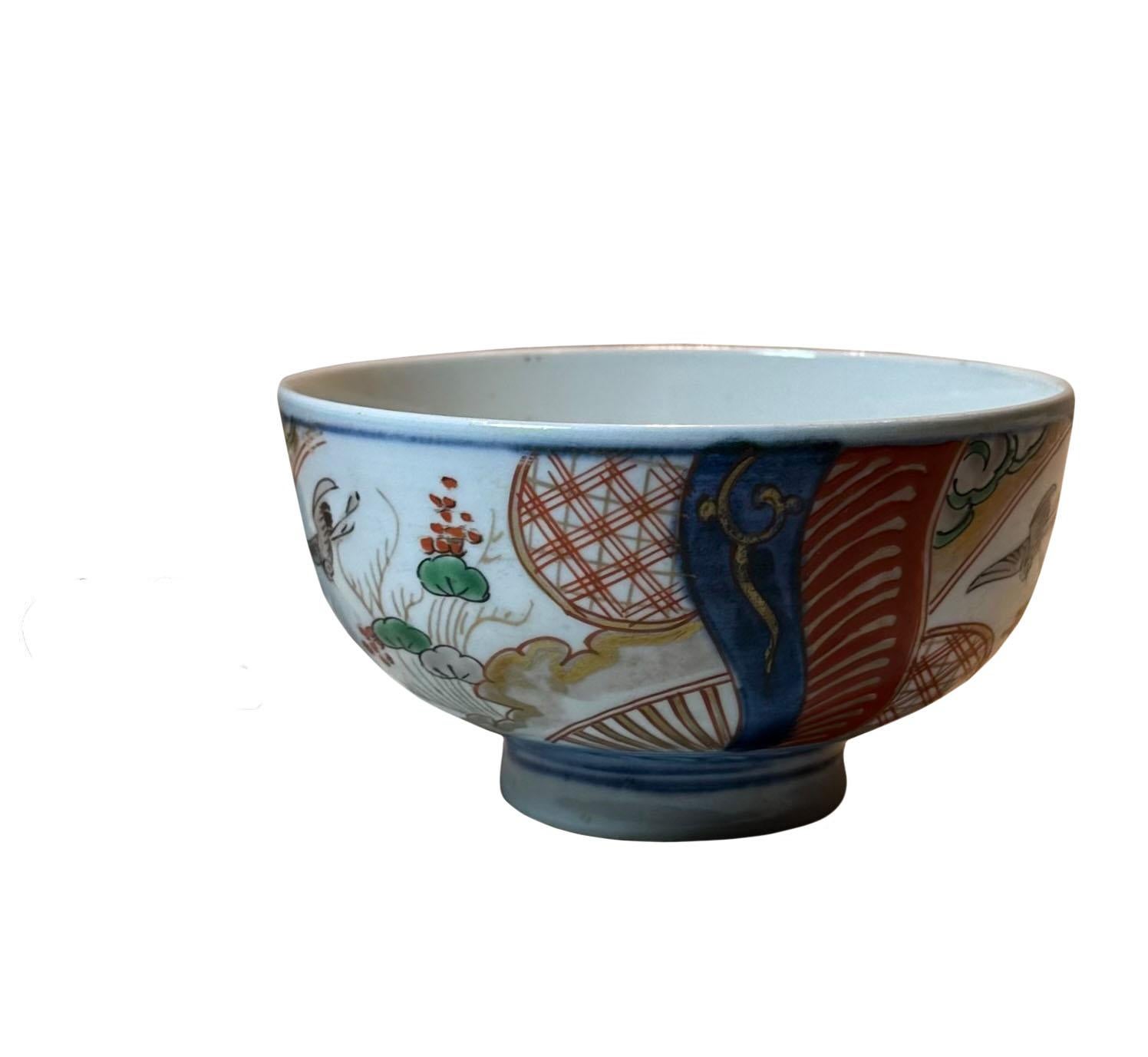 Early 20th Century Turn Of The Century Japanese Imari Rice Bowl For Sale