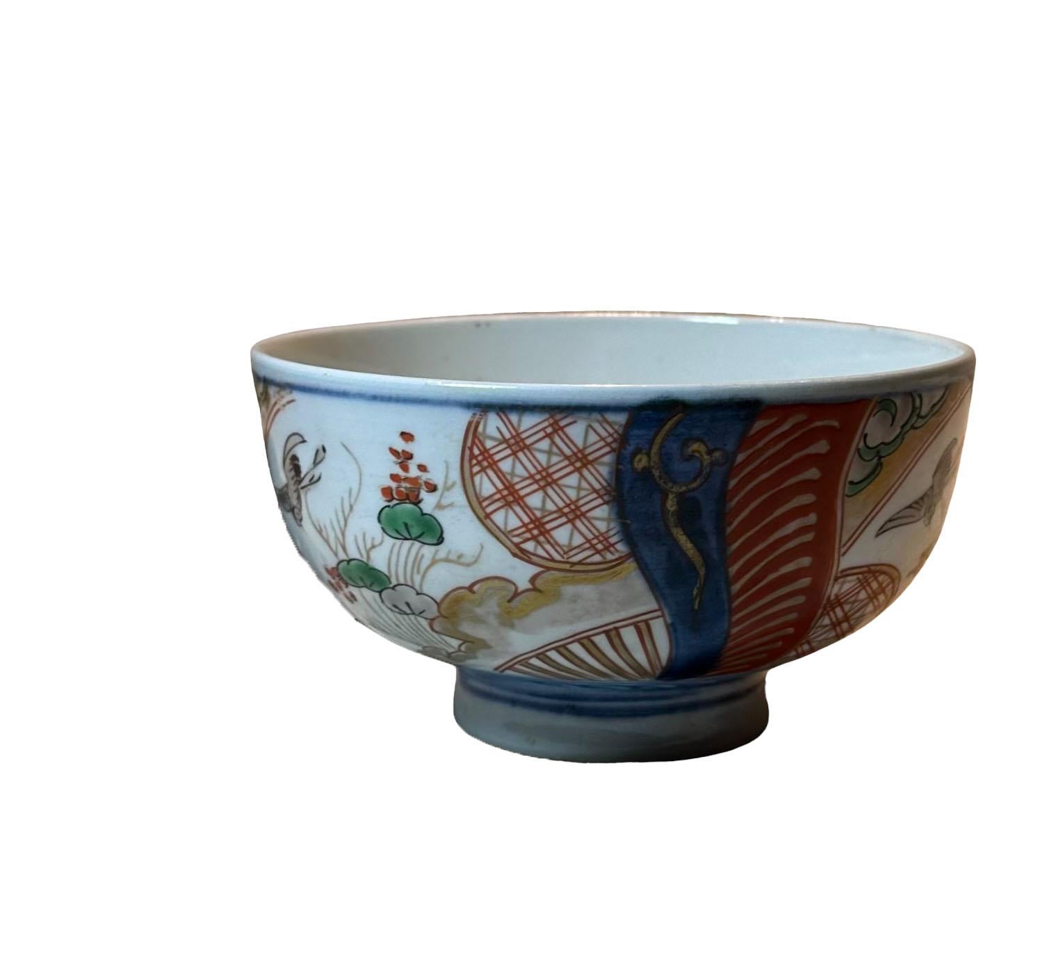 Turn Of The Century Japanese Imari Rice Bowl For Sale 2