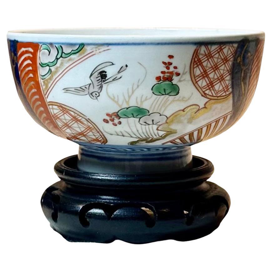 Turn Of The Century Japanese Imari Rice Bowl For Sale