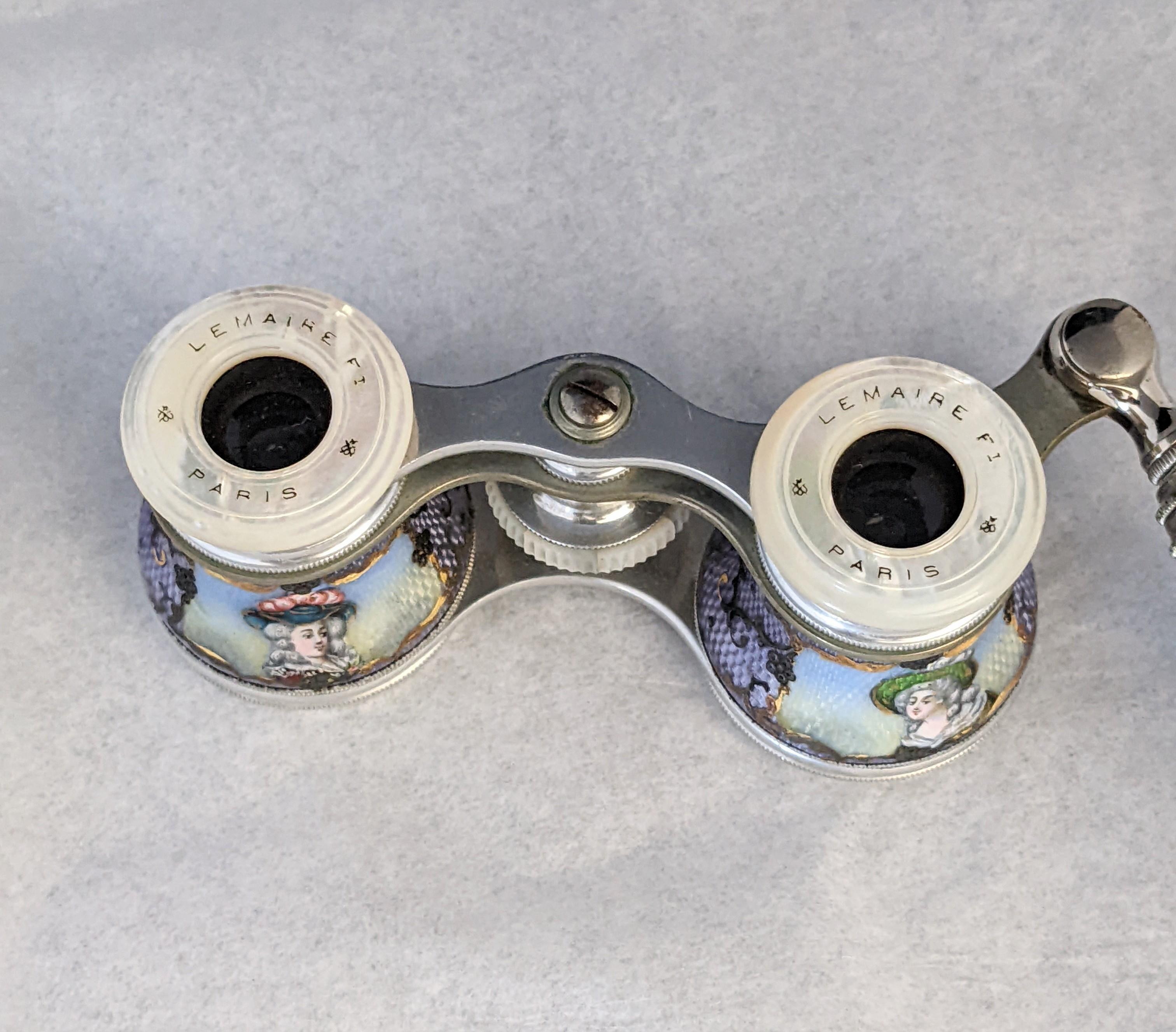 Lemaire Enamel Opera Glasses In Excellent Condition For Sale In New York, NY
