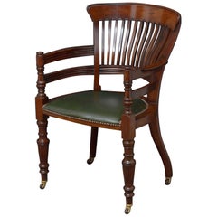 Antique Turn of the Century Mahogany Desk Chair