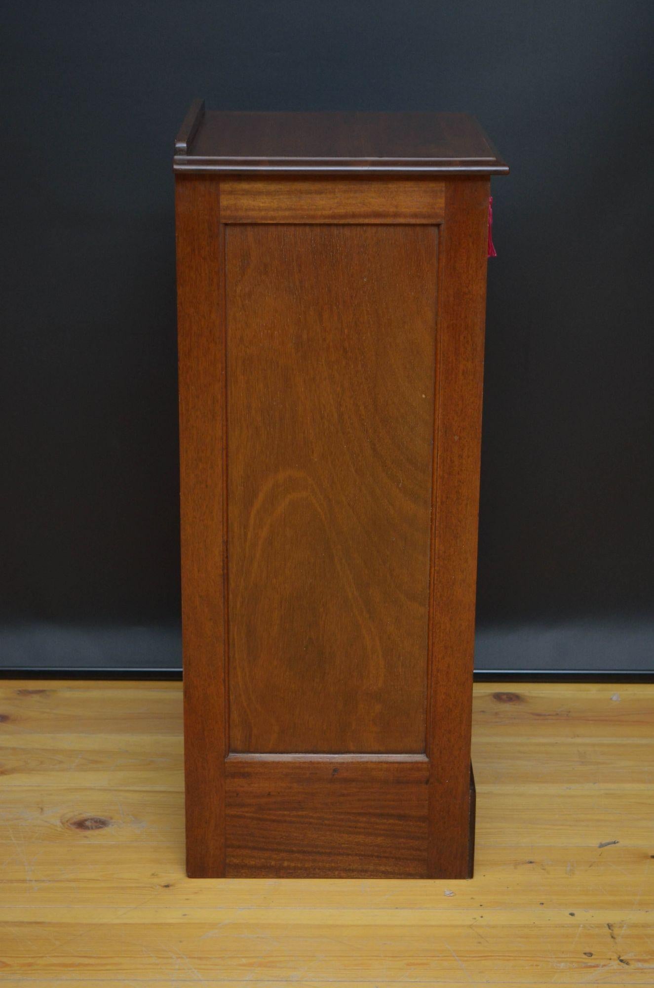Turn of the Century Mahogany Tambour Filing Cabinet 6