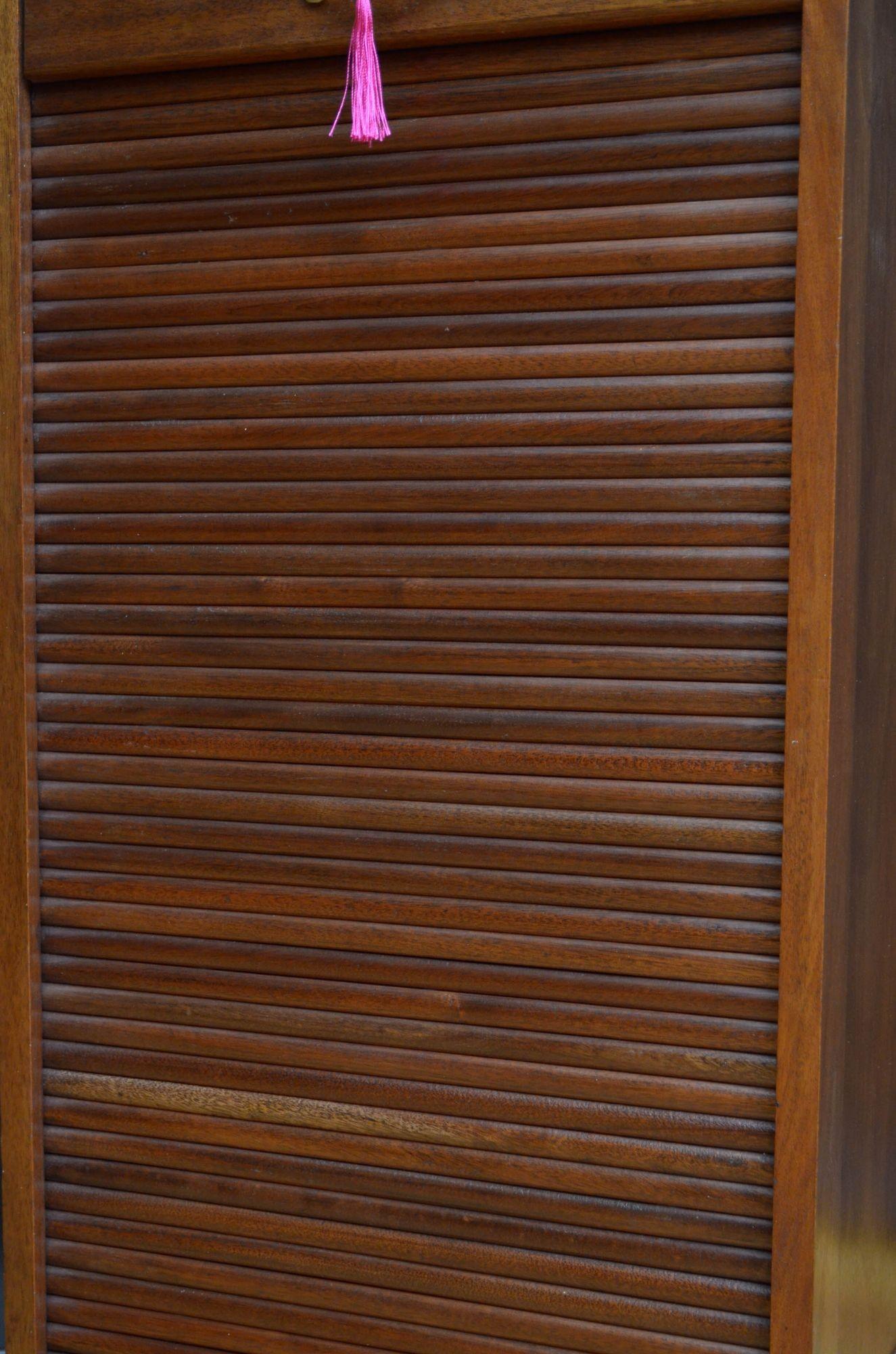 20th Century Turn of the Century Mahogany Tambour Filing Cabinet