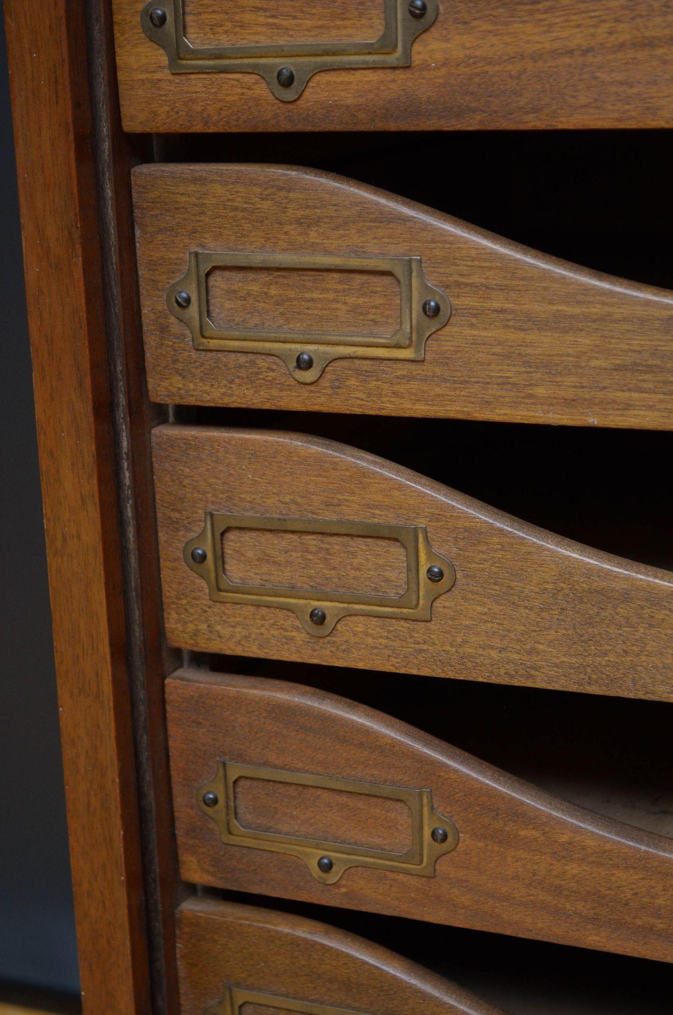Turn of the Century Mahogany Tambour Filing Cabinet 2