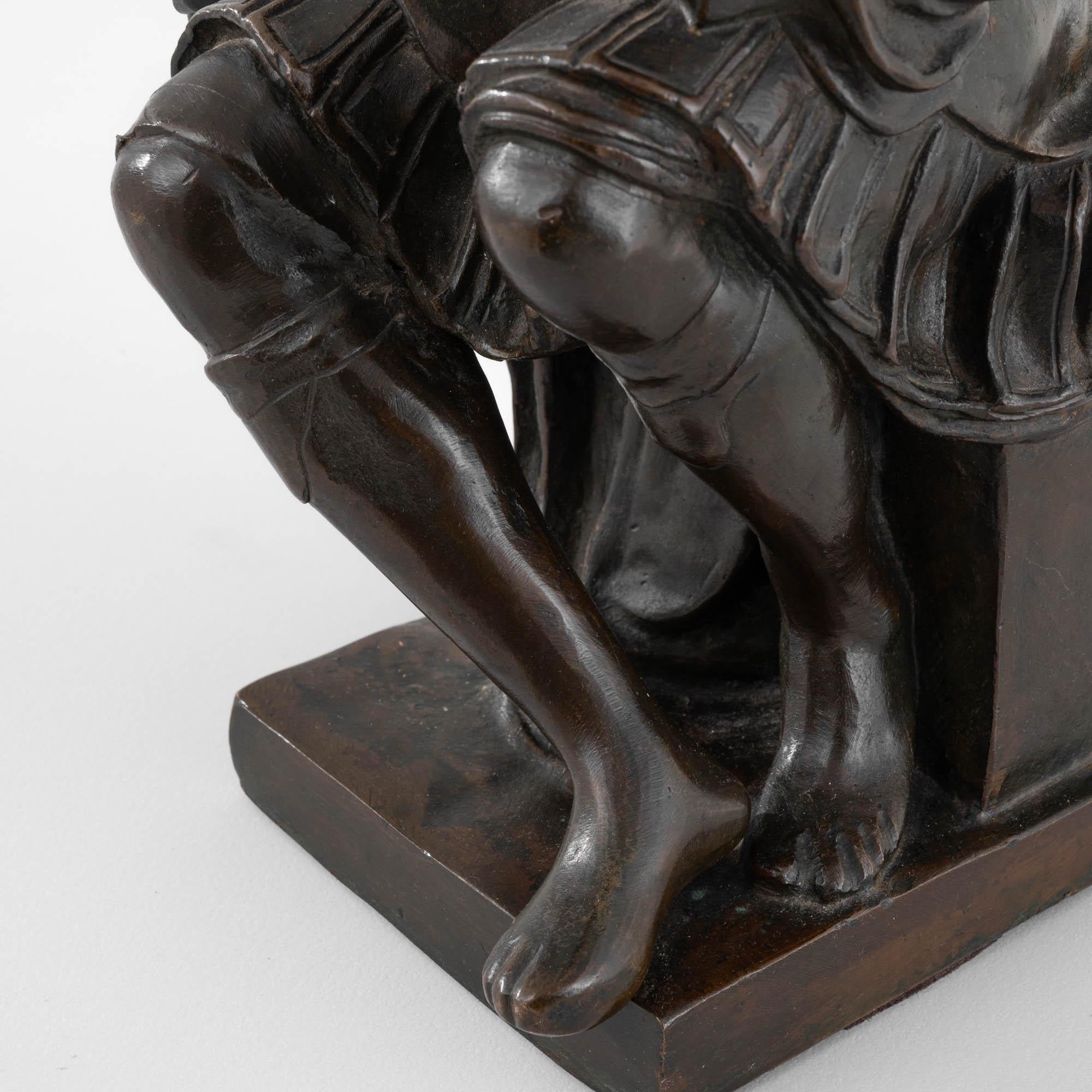 Sculpture en métal du début du siècle d'après Michel-Ange en vente 4