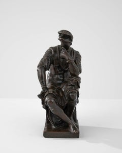 Turn of the Century Metal Sculpture after Michelangelo