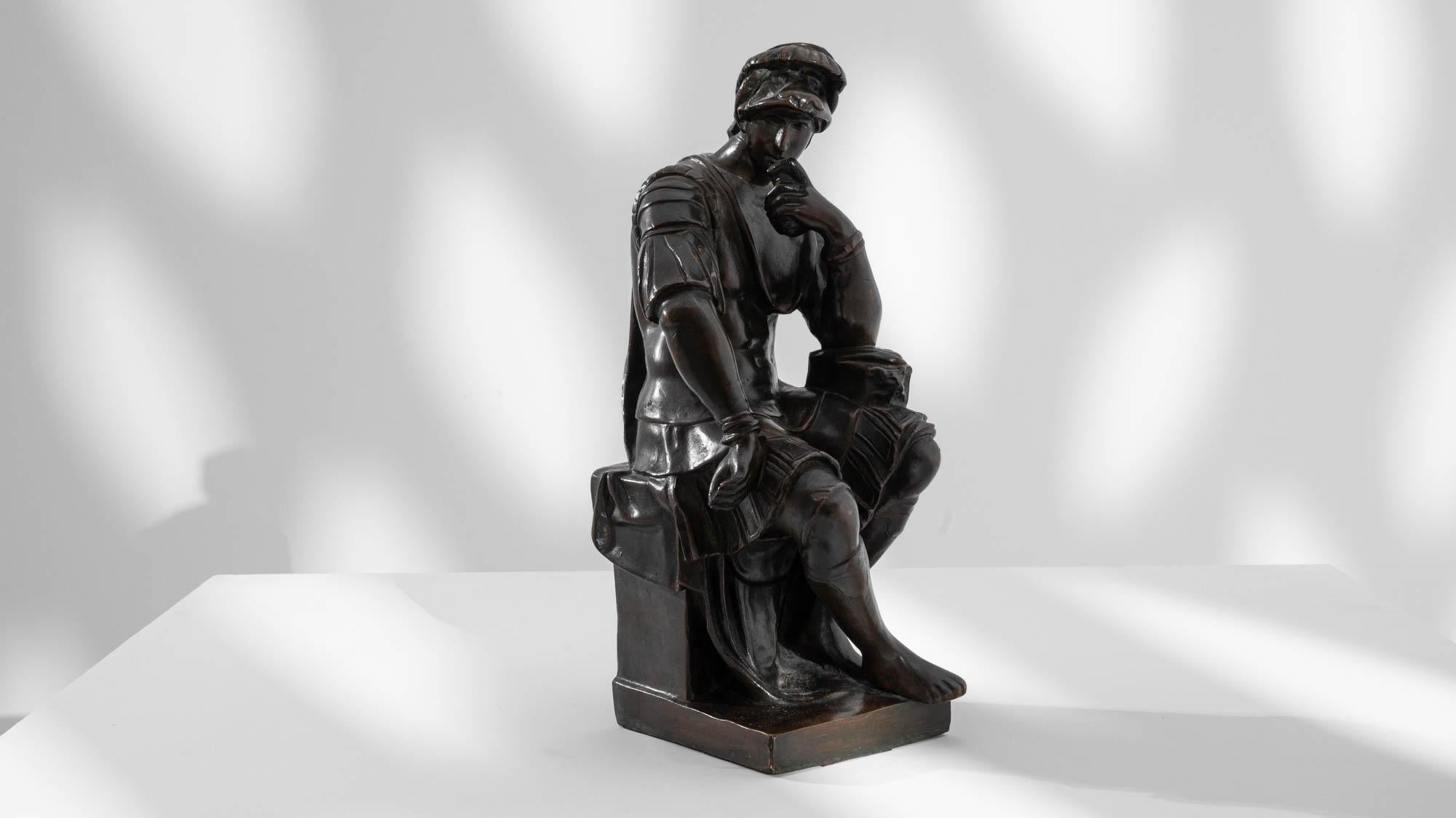 Metallskulptur aus der Jahrhundertwende nach Michelangelo im Angebot 1