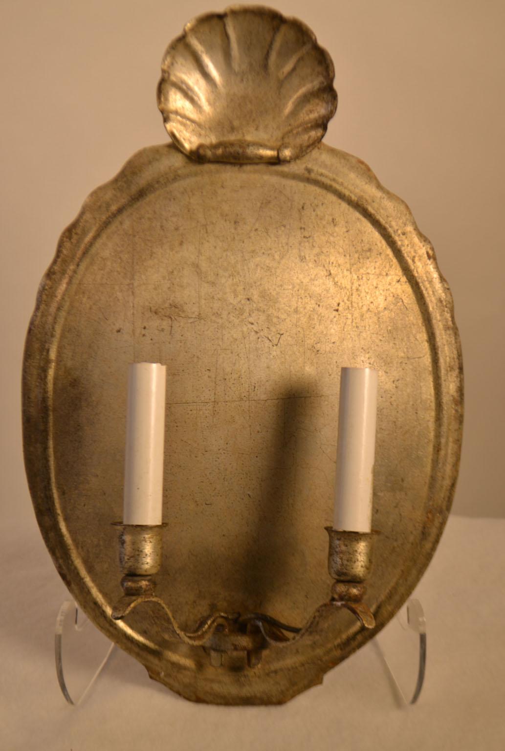 Turn of the Century Metal Wall Sconce In Good Condition In Vista, CA