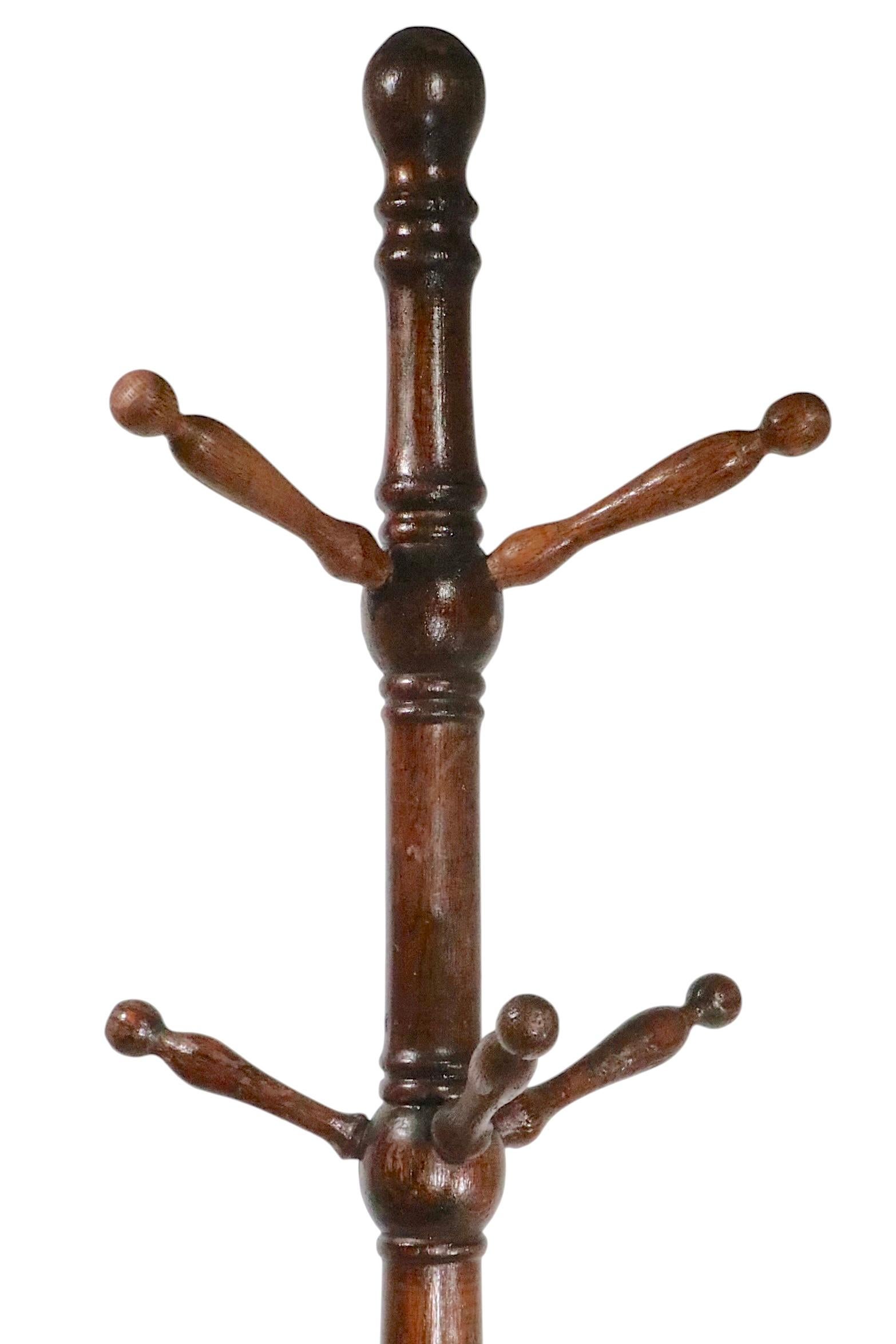 Quercia Albero appendiabiti in legno di Oak di fine secolo in vendita