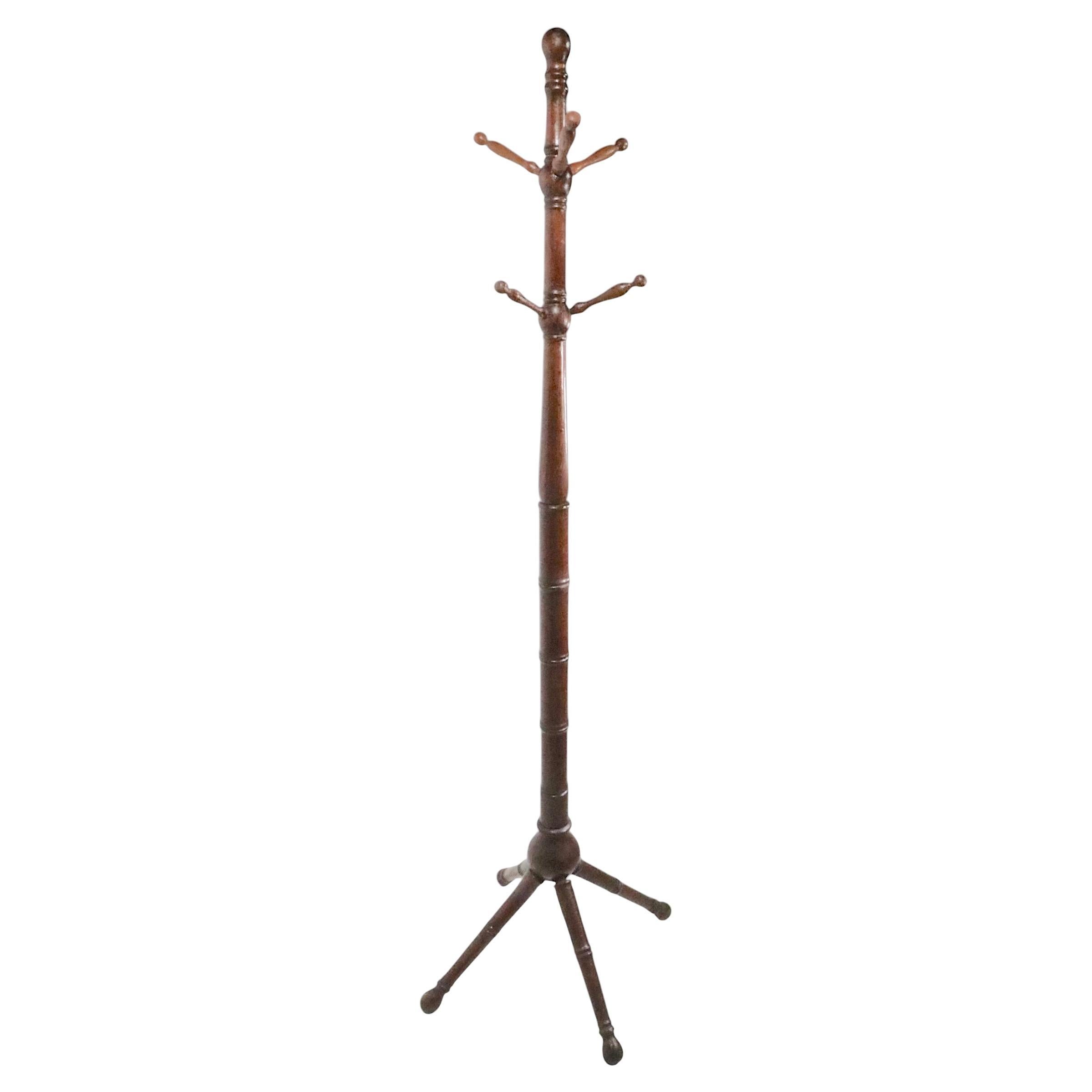 Perchero de Roble de Fin de Siglo