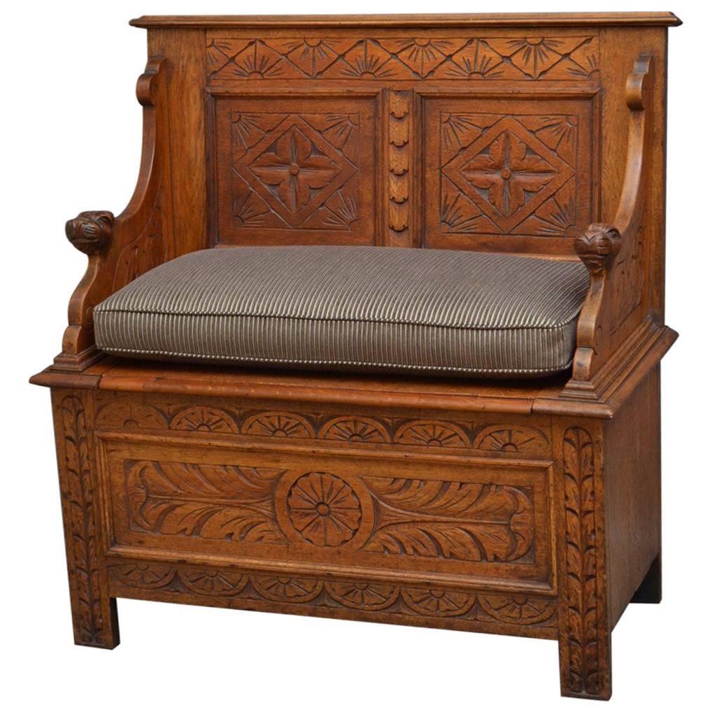 Turn of the Century Oak Settle