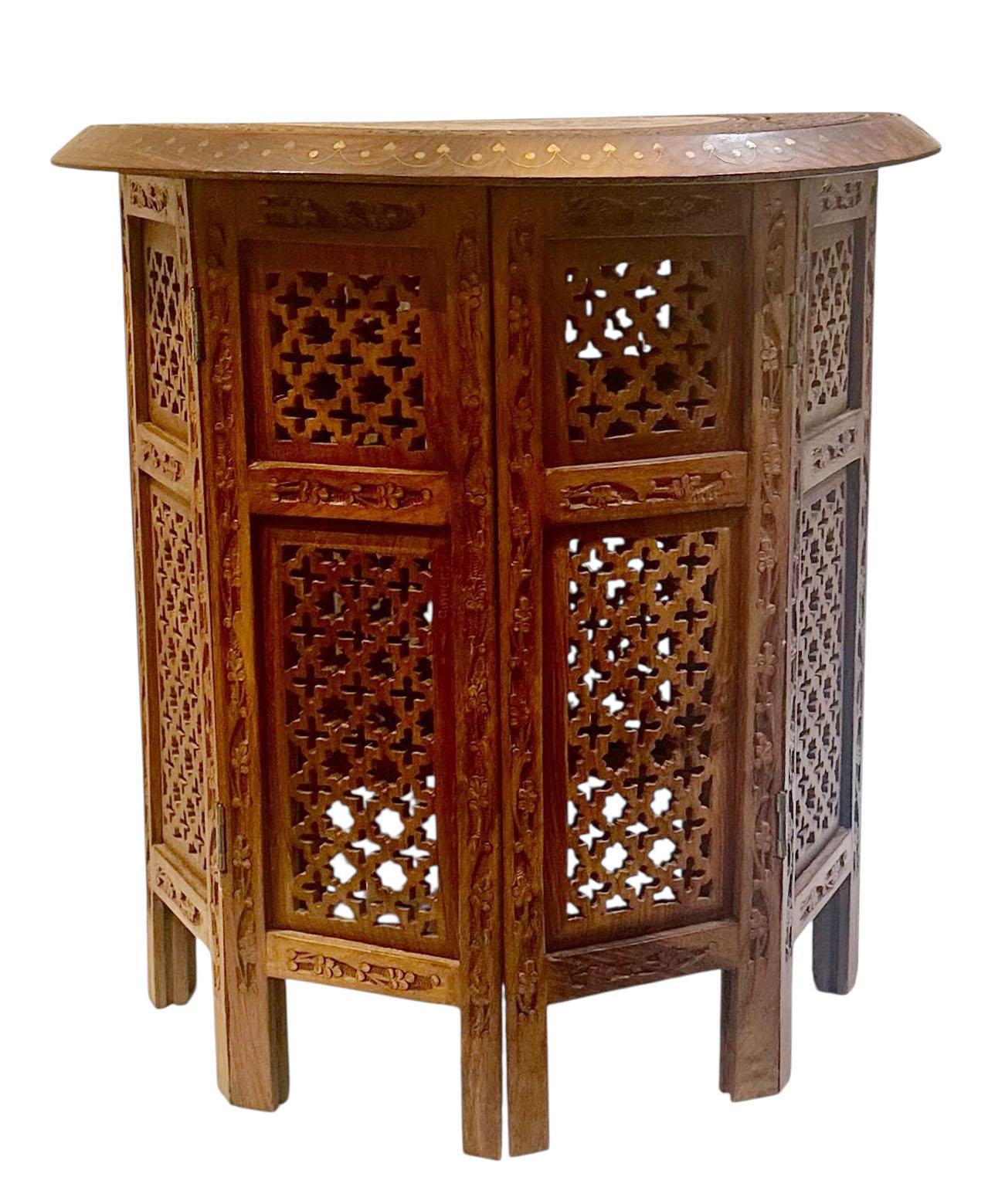 Turn of the Century Ottoman Style Side Table In Good Condition For Sale In Tampa, FL