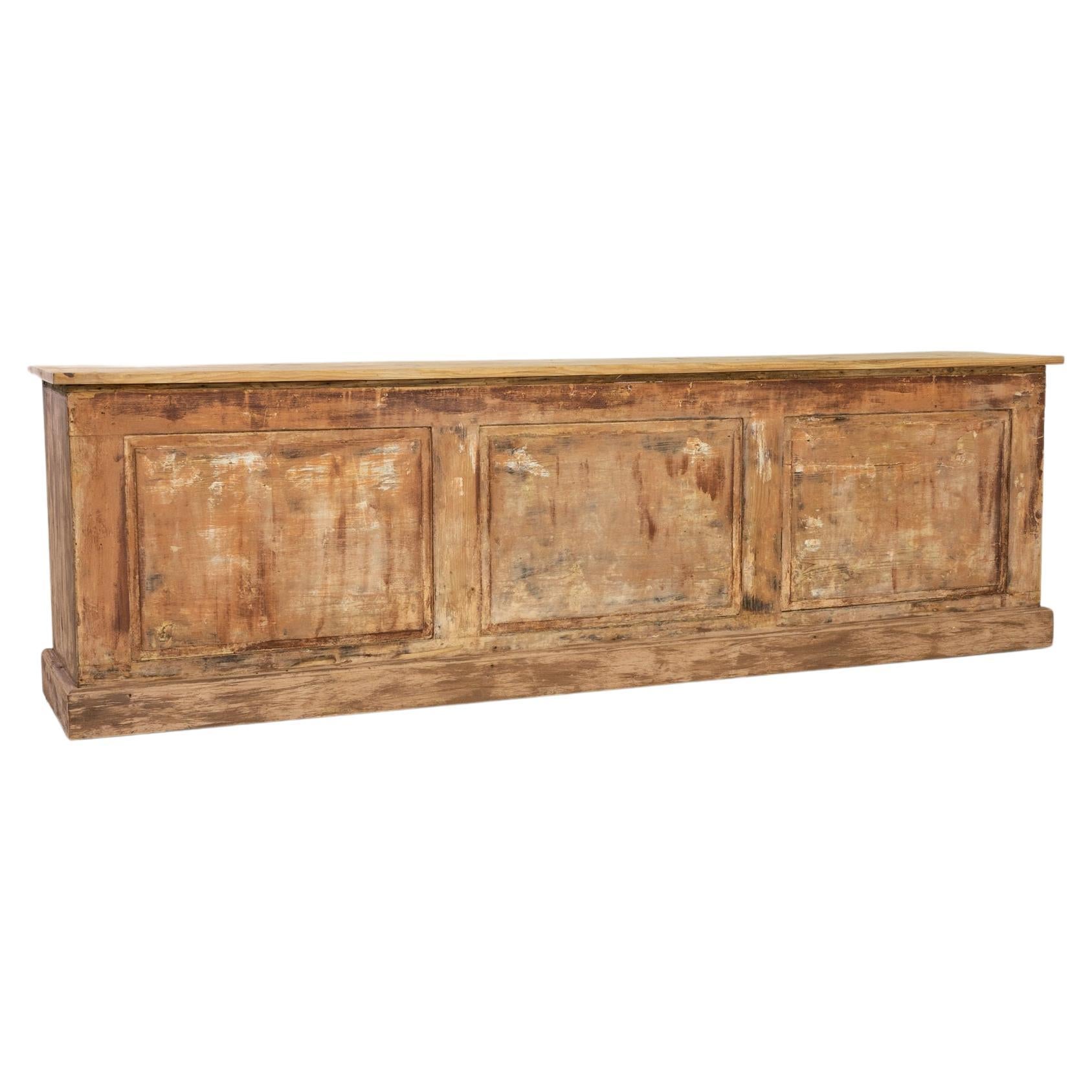 Turn of the Century Patinated Wooden Bar