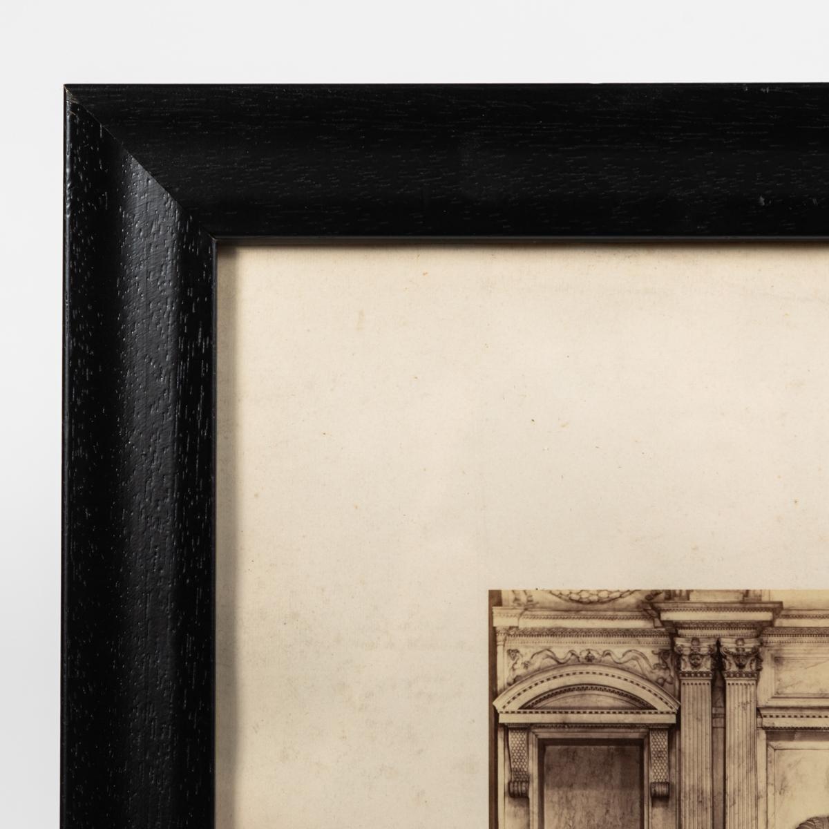 Wood Turn of the Century Photograph of Italian Architectural Details For Sale