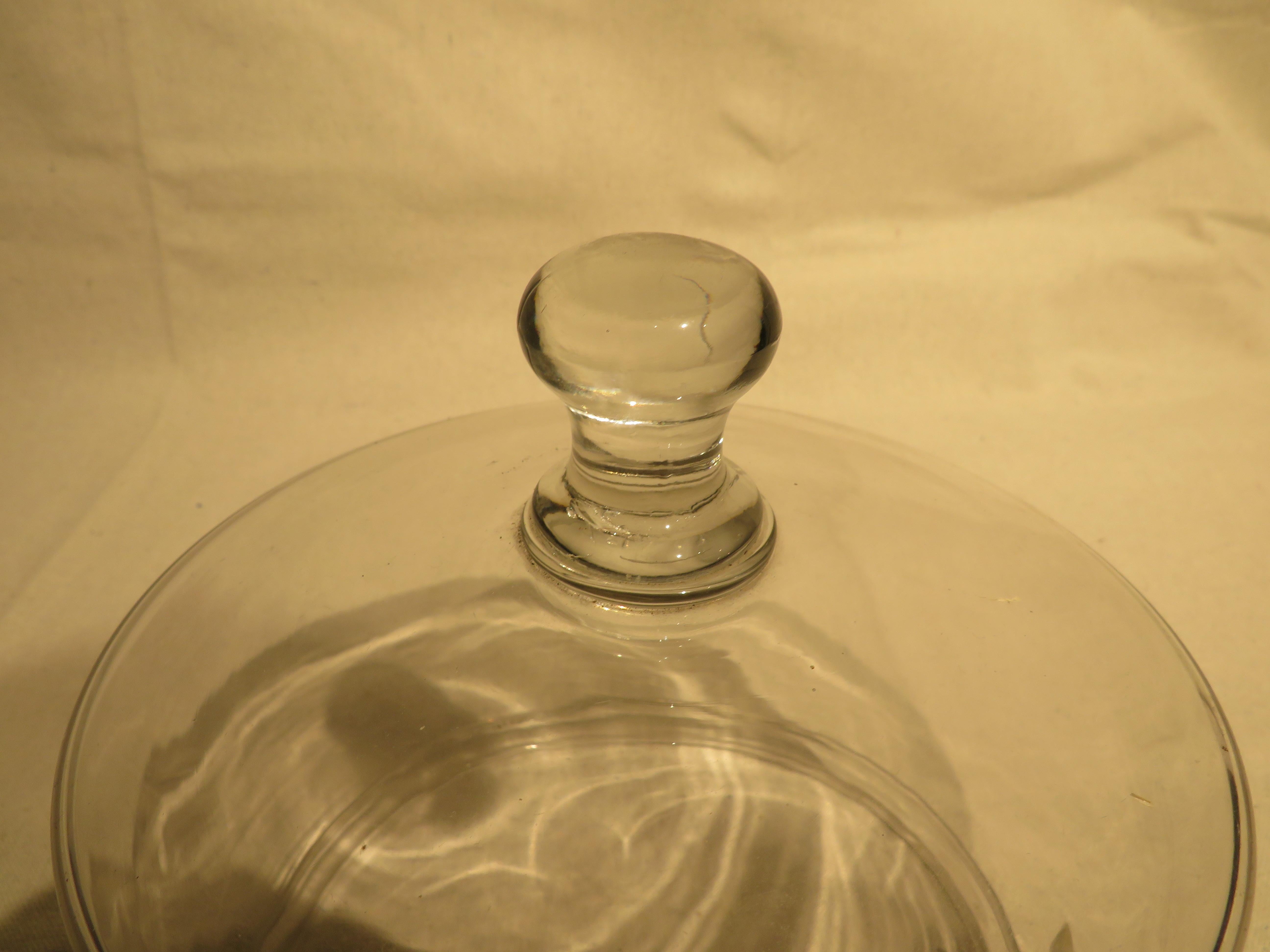American Turn of the Century Pittsburgh Glass Cake Dome