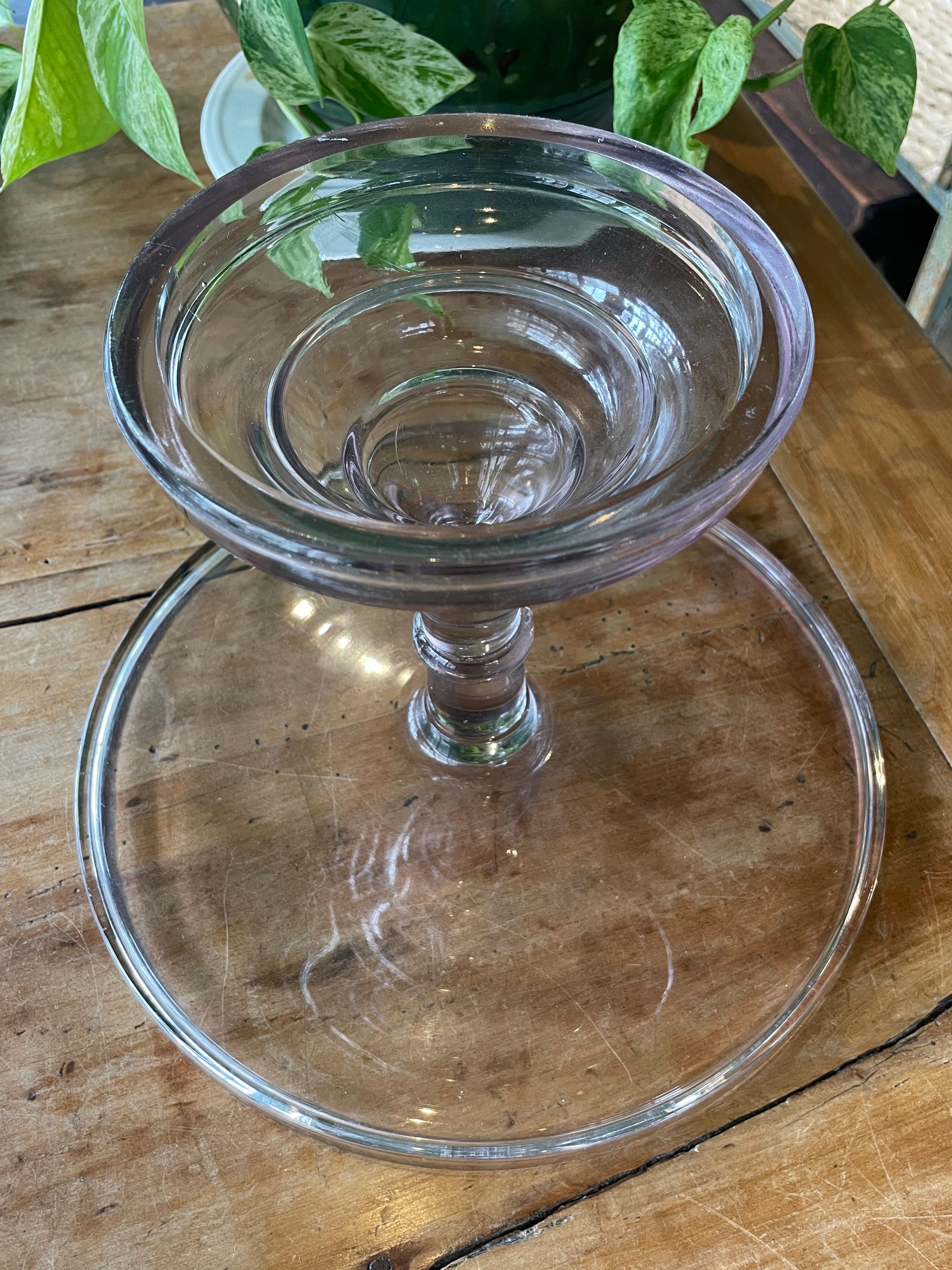 Turn of the Century Pittsburgh Glass Cake Stand In Good Condition For Sale In Nantucket, MA