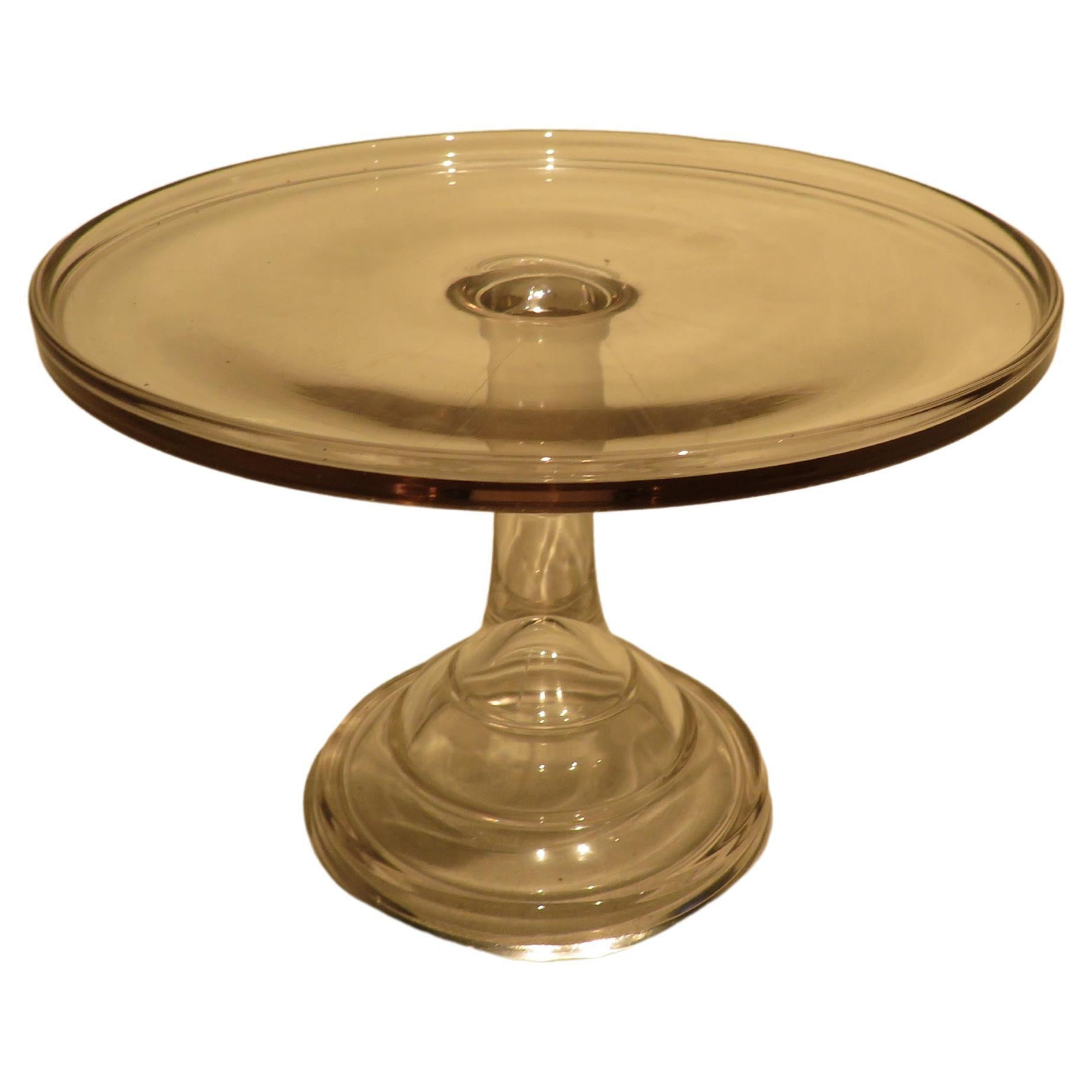 Early 20th Century Turn of the Century Pittsburgh Glass Cake Stand For Sale