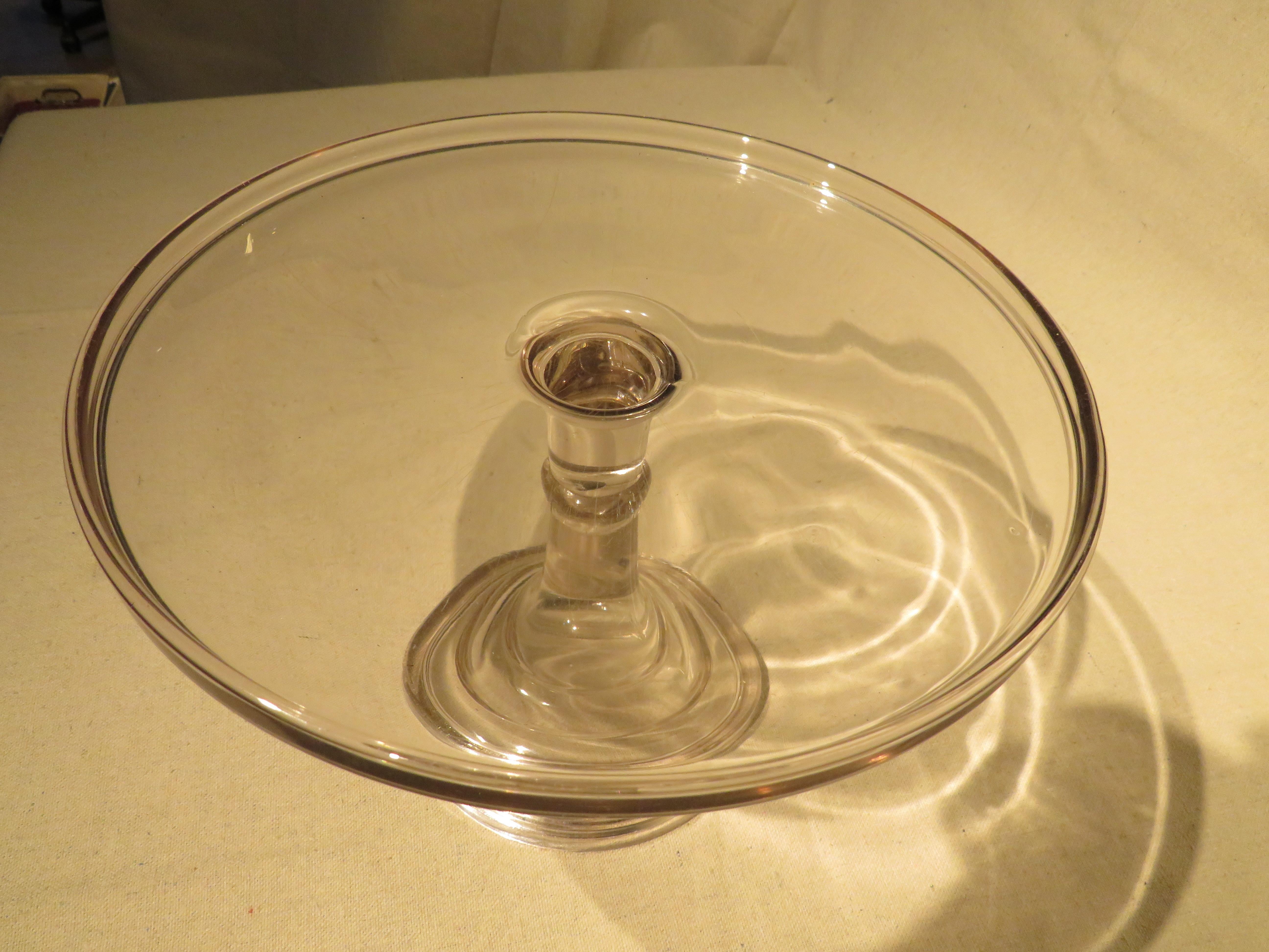Turn of the Century Pittsburgh Glass Cake Stand For Sale 1