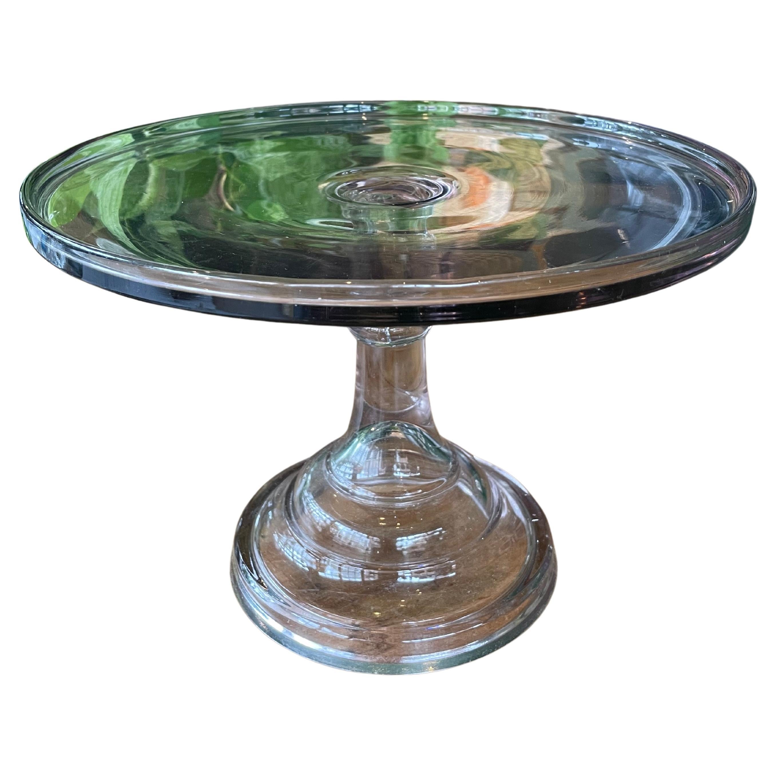 Turn of the Century Pittsburgh Glass Cake Stand For Sale