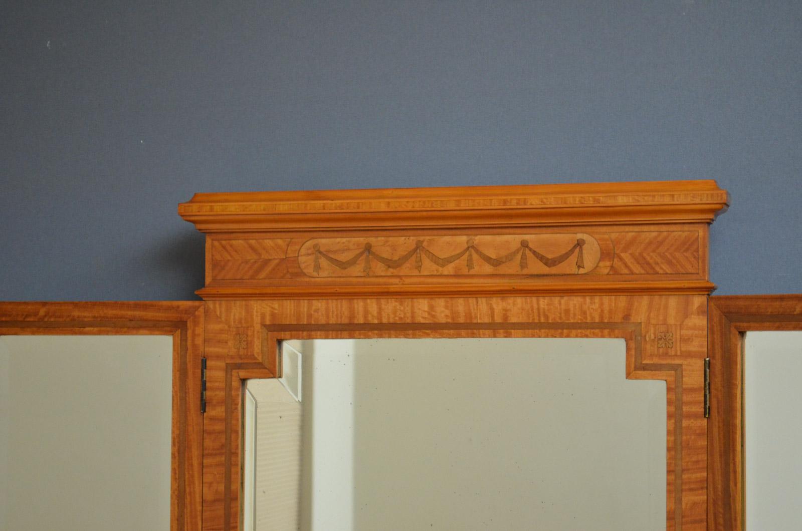 Victorian Turn of the Century Satinwood Dressing Table