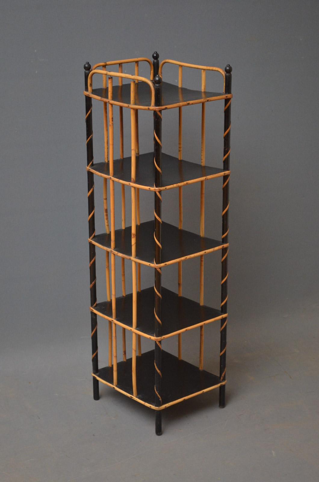 Sn3187 Turn of the century shoe rack with 5 tiers and slatted sides - ready to place at home, circa 1910.
H36.5