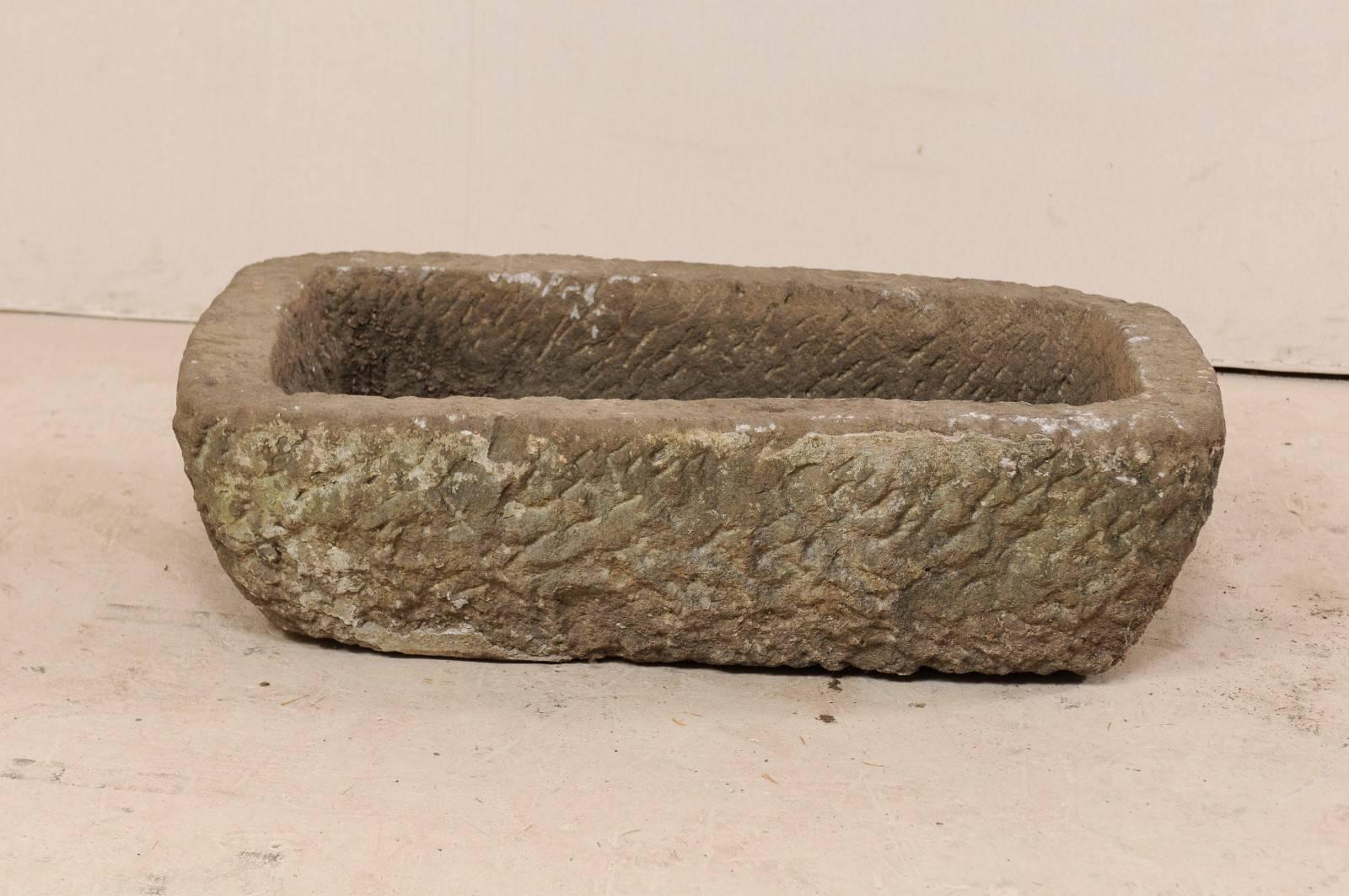 Indonesian Turn of the Century Stone Trough Carved from Single Stone