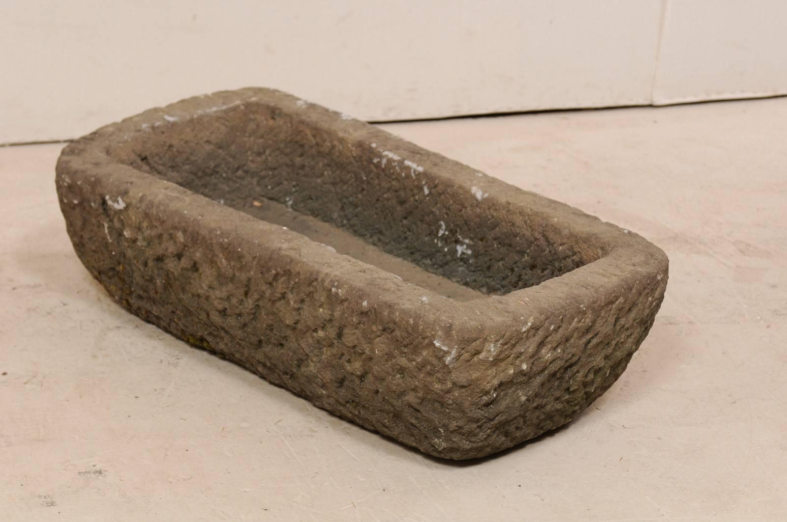 Turn of the Century Stone Trough Carved from Single Stone 4