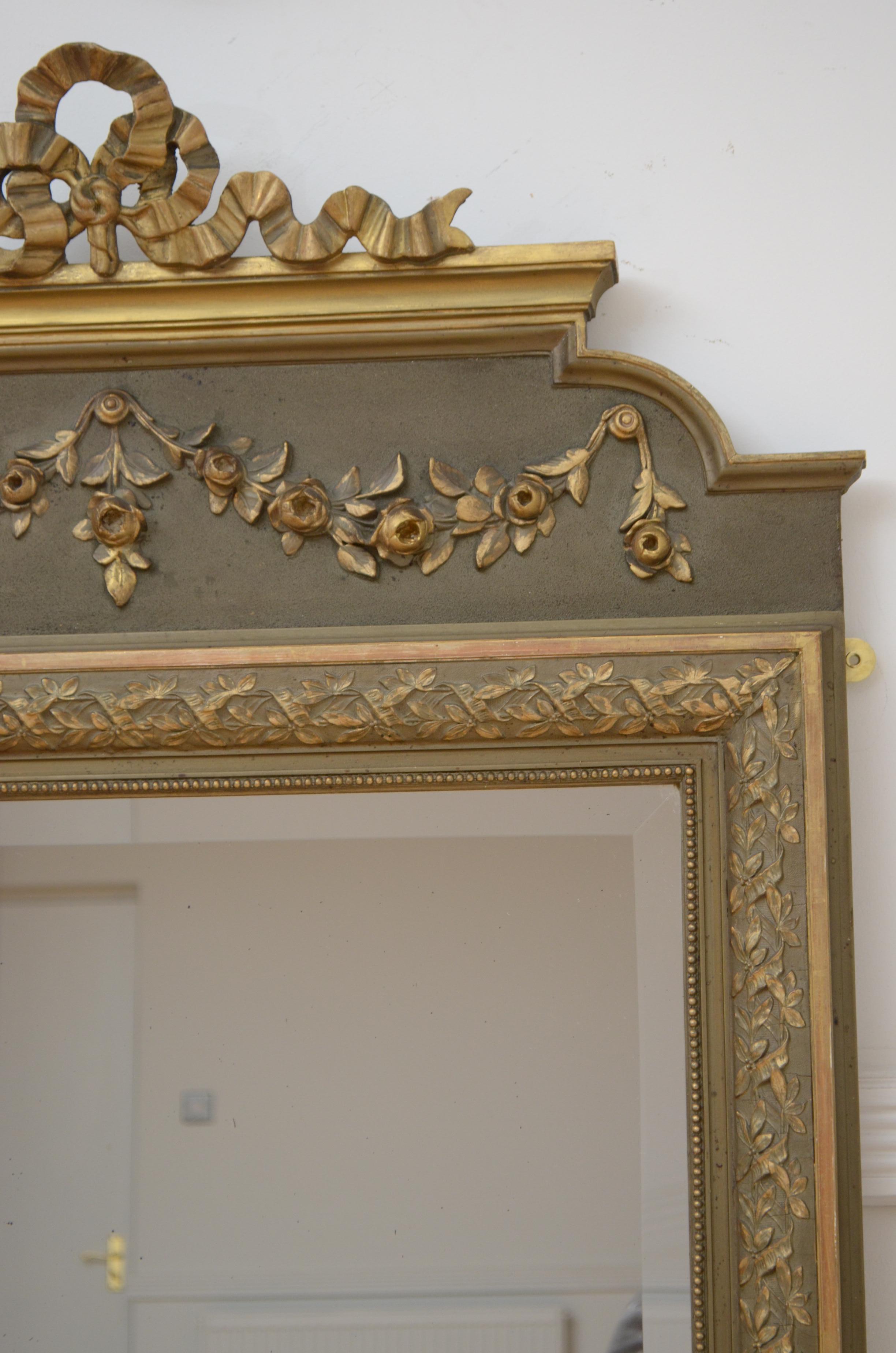 Wandspiegel aus der Jahrhundertwende, H153 cm im Angebot 1