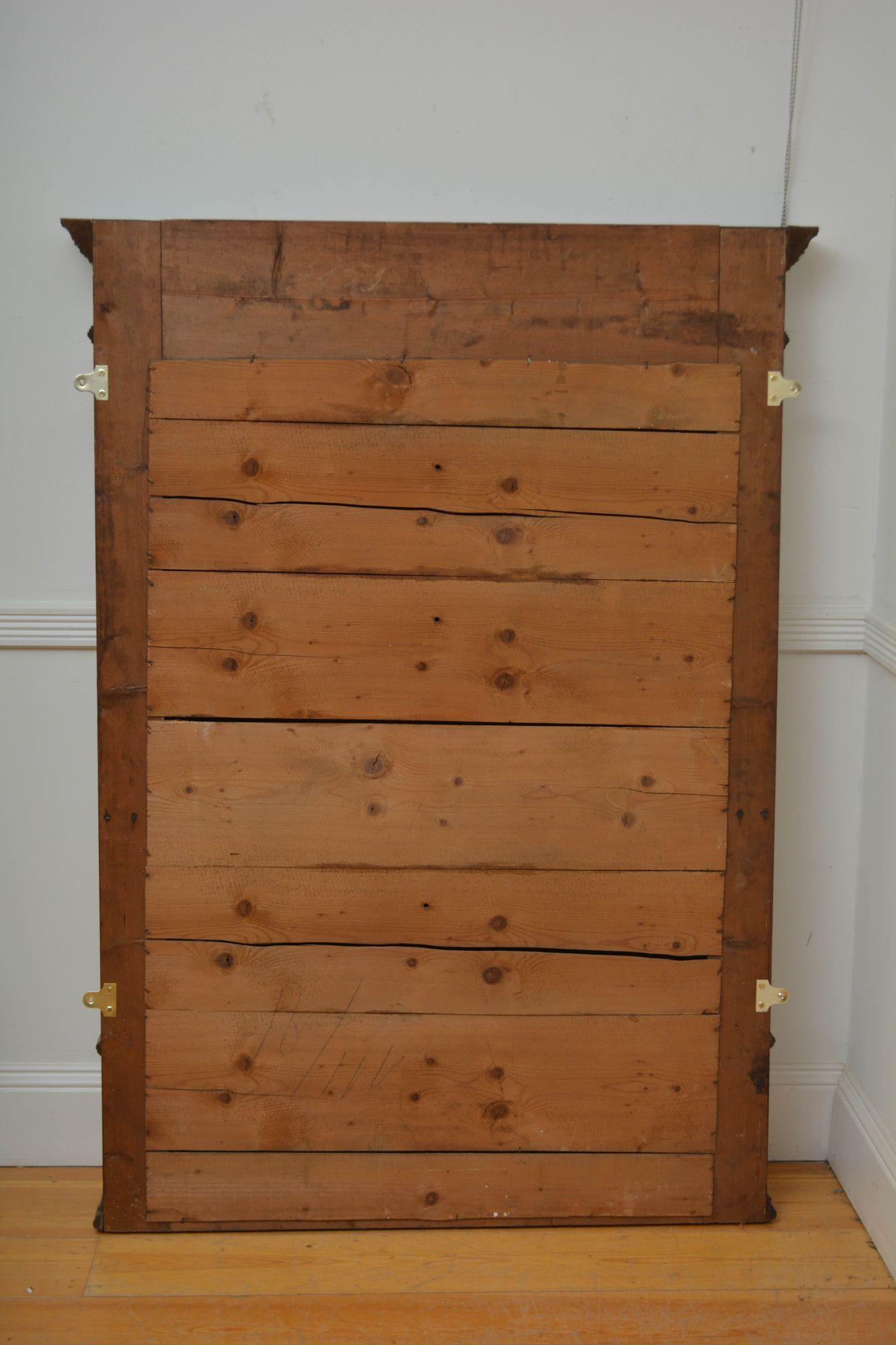 Turn of the Century Walnut Wall Mirror H152cm For Sale 8