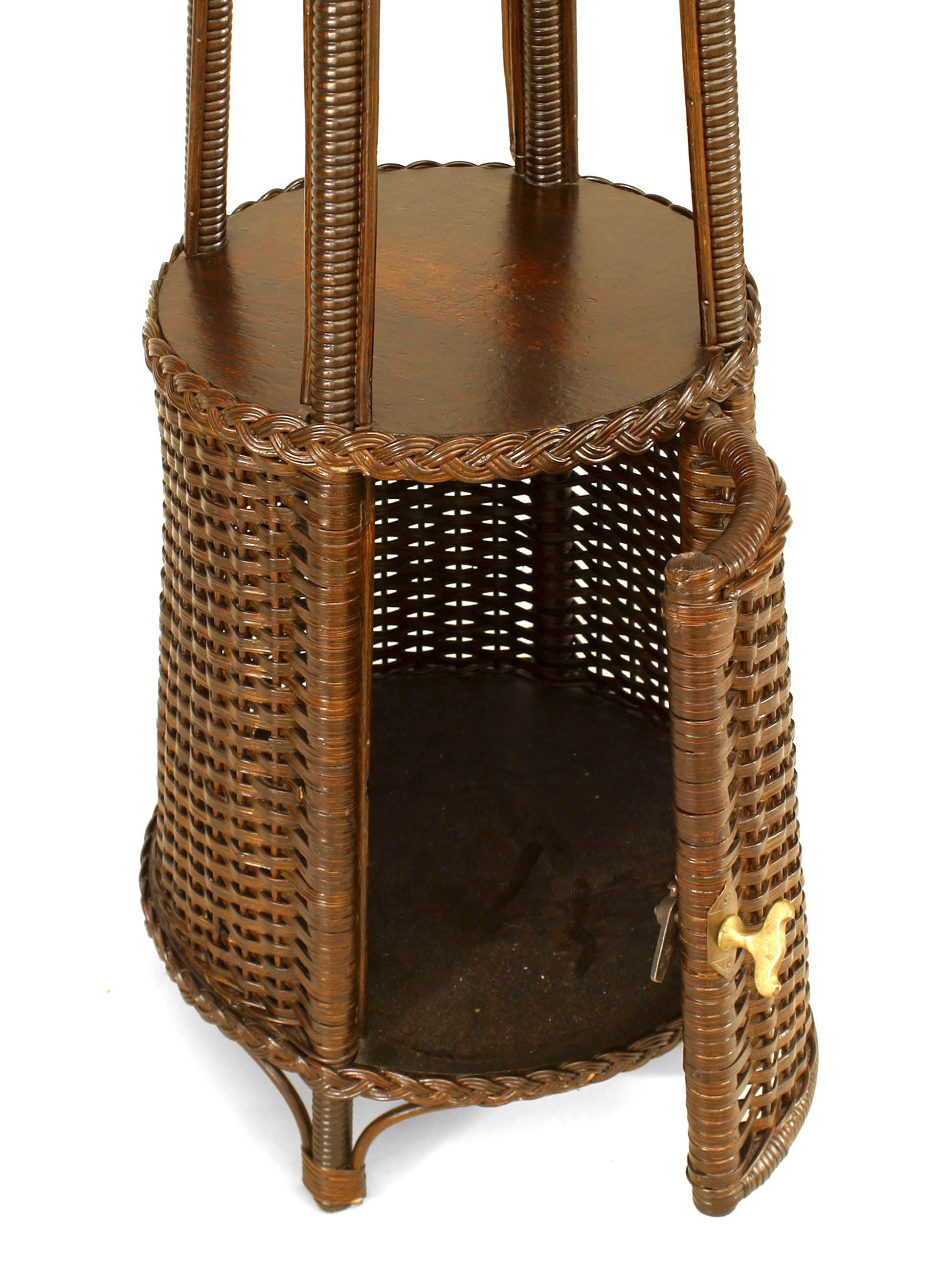 vintage wicker floor lamp